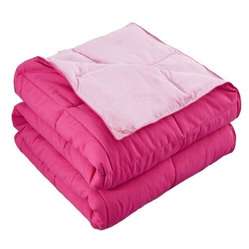 Full/Queen Traditional Microfiber Reversible 3 Piece Comforter Set in Pink - MDX Global Store