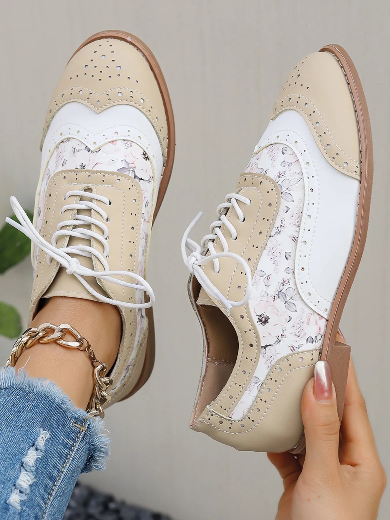 Lace - Up Detail Round Toe Sneakers - MDX Global Store