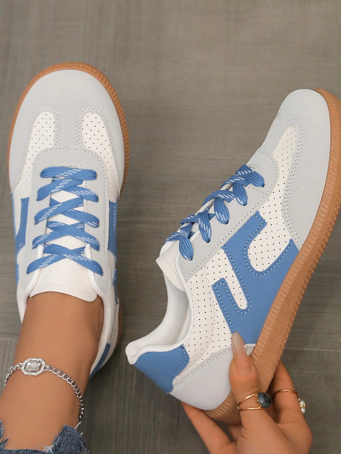 Lace Up Round Toe Sneakers - MDX Global Store