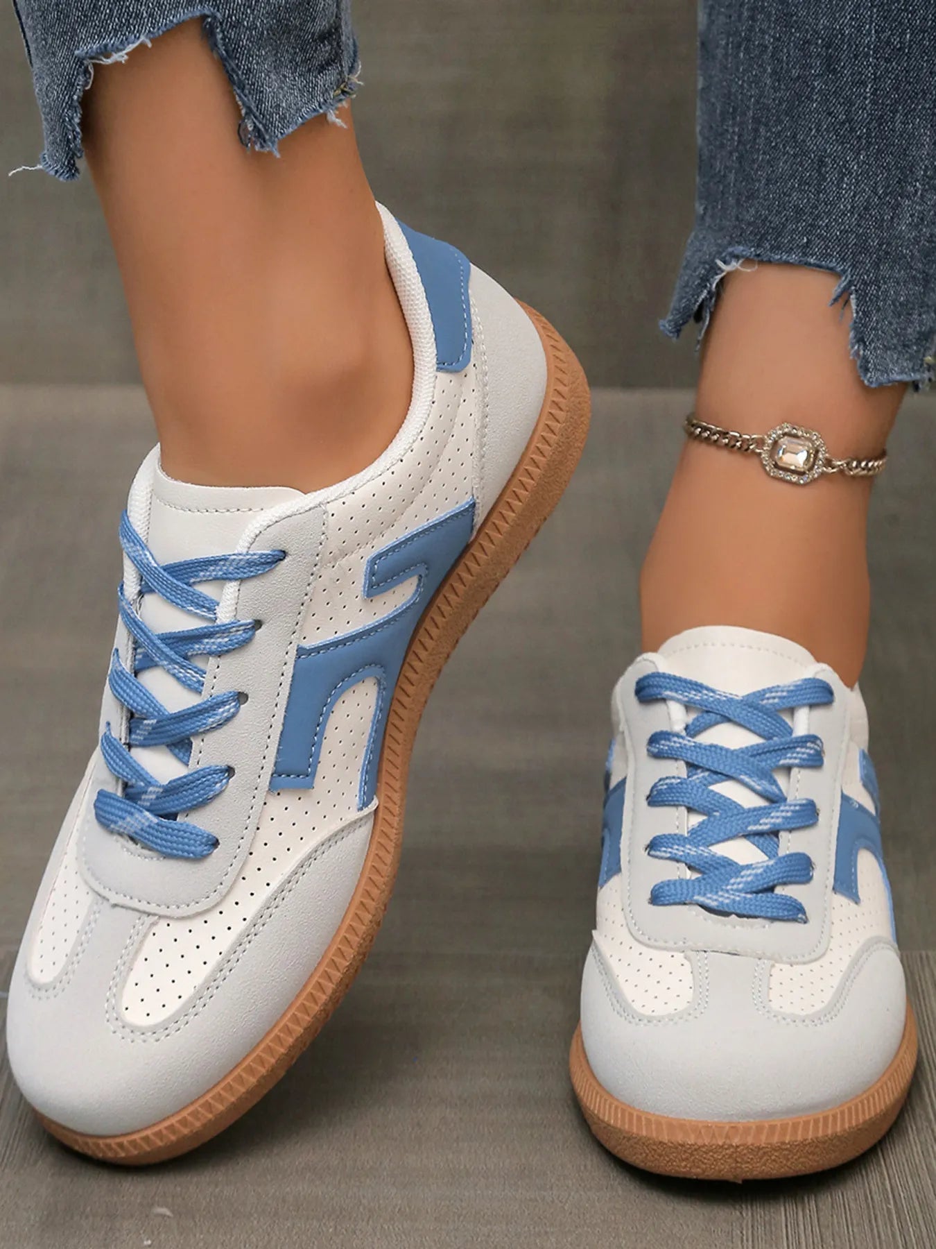 Lace Up Round Toe Sneakers - MDX Global Store