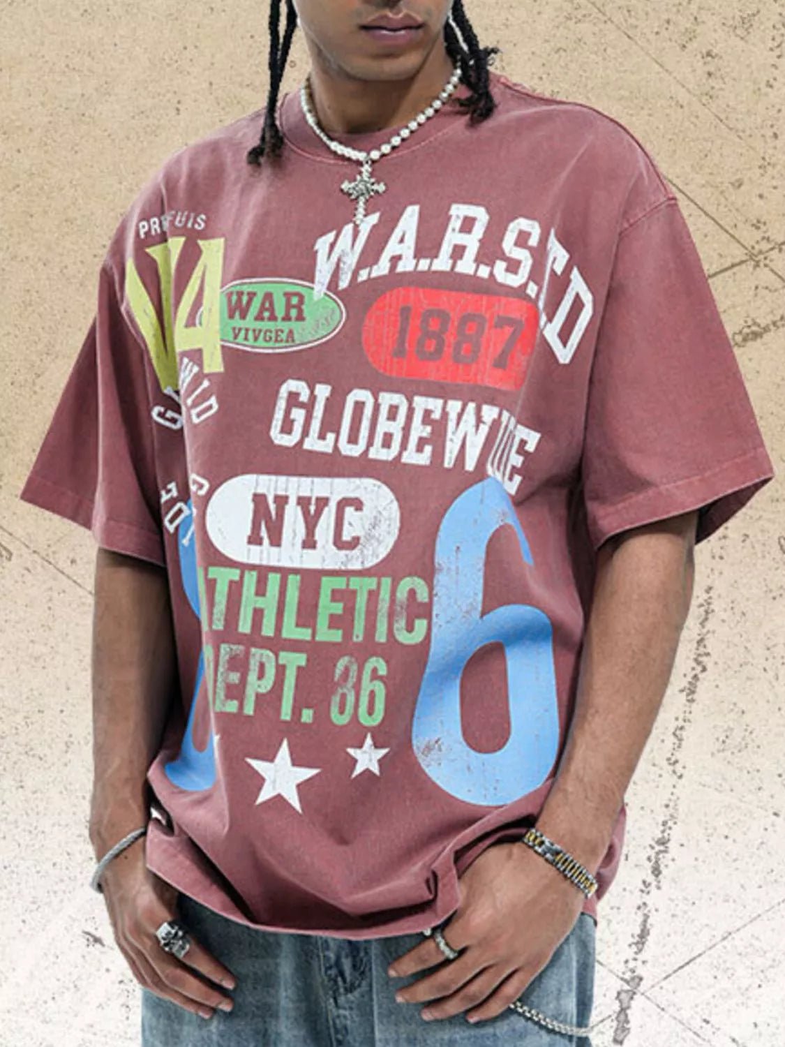 Men's Graphic Round Neck Short Sleeve T-Shirt - MDX Global Store