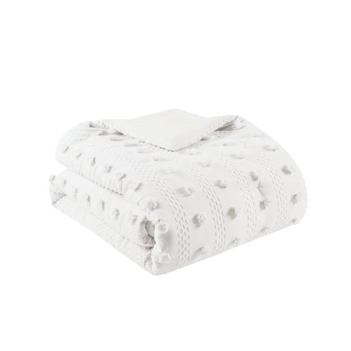 Twin/Twin XL 2 - Piece Ivory Pompom Microfiber Comforter Set - MDX Global Store