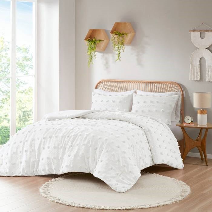 Twin/Twin XL 2 - Piece Ivory Pompom Microfiber Comforter Set - MDX Global Store