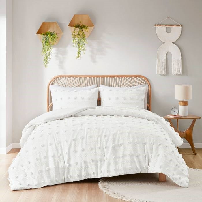 Twin/Twin XL 2 - Piece Ivory Pompom Microfiber Comforter Set - MDX Global Store