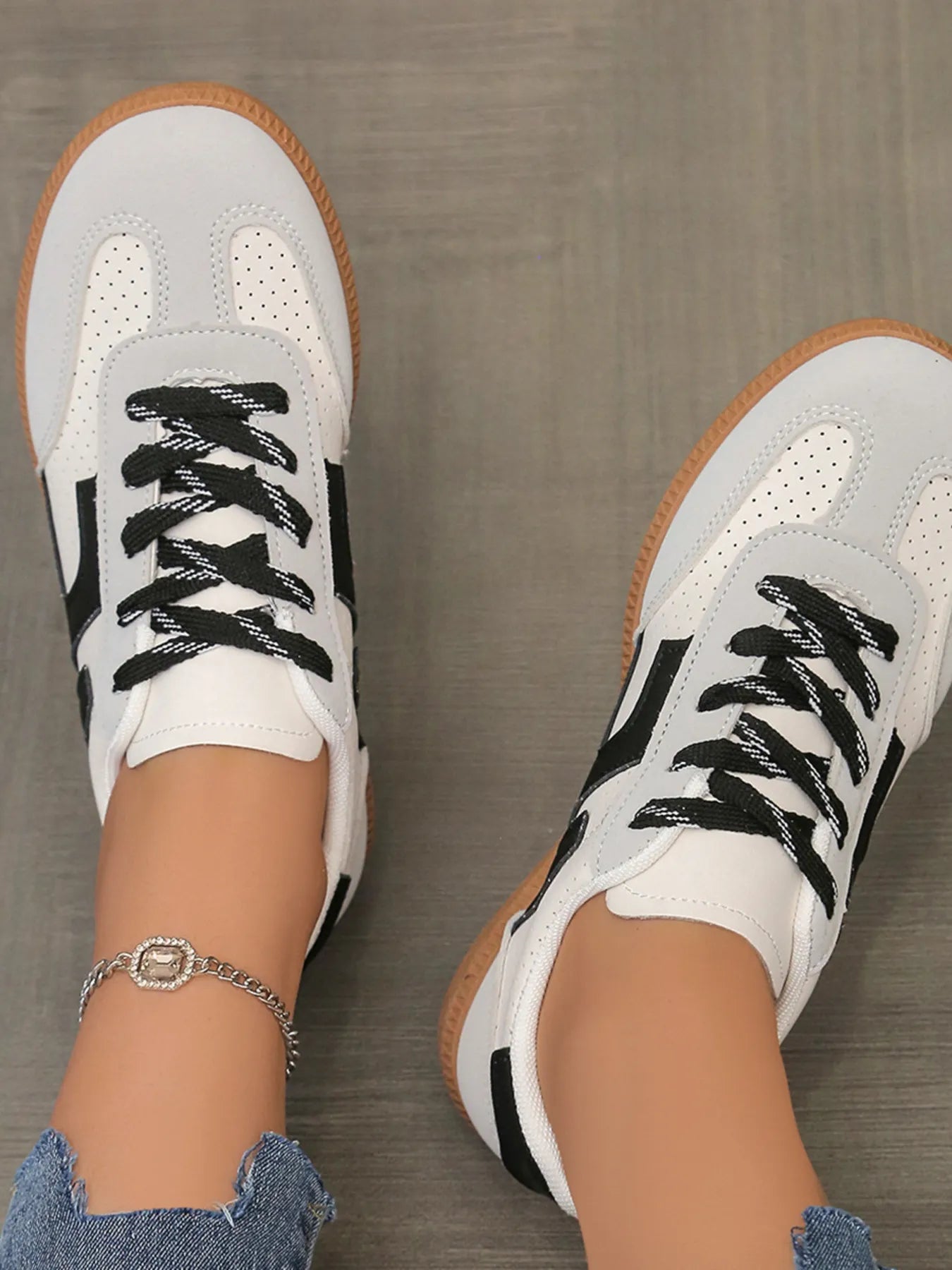 Lace Up Round Toe Sneakers - MDX Global Store