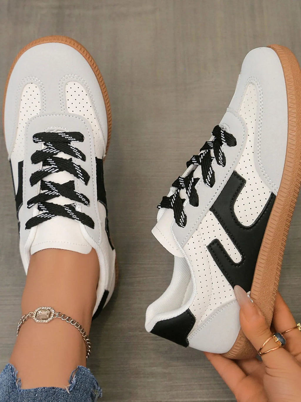 Lace Up Round Toe Sneakers - MDX Global Store