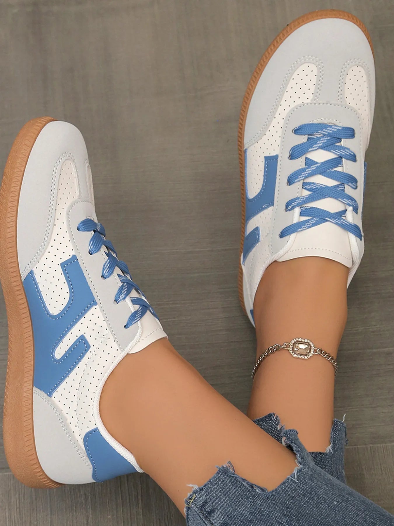 Lace Up Round Toe Sneakers - MDX Global Store