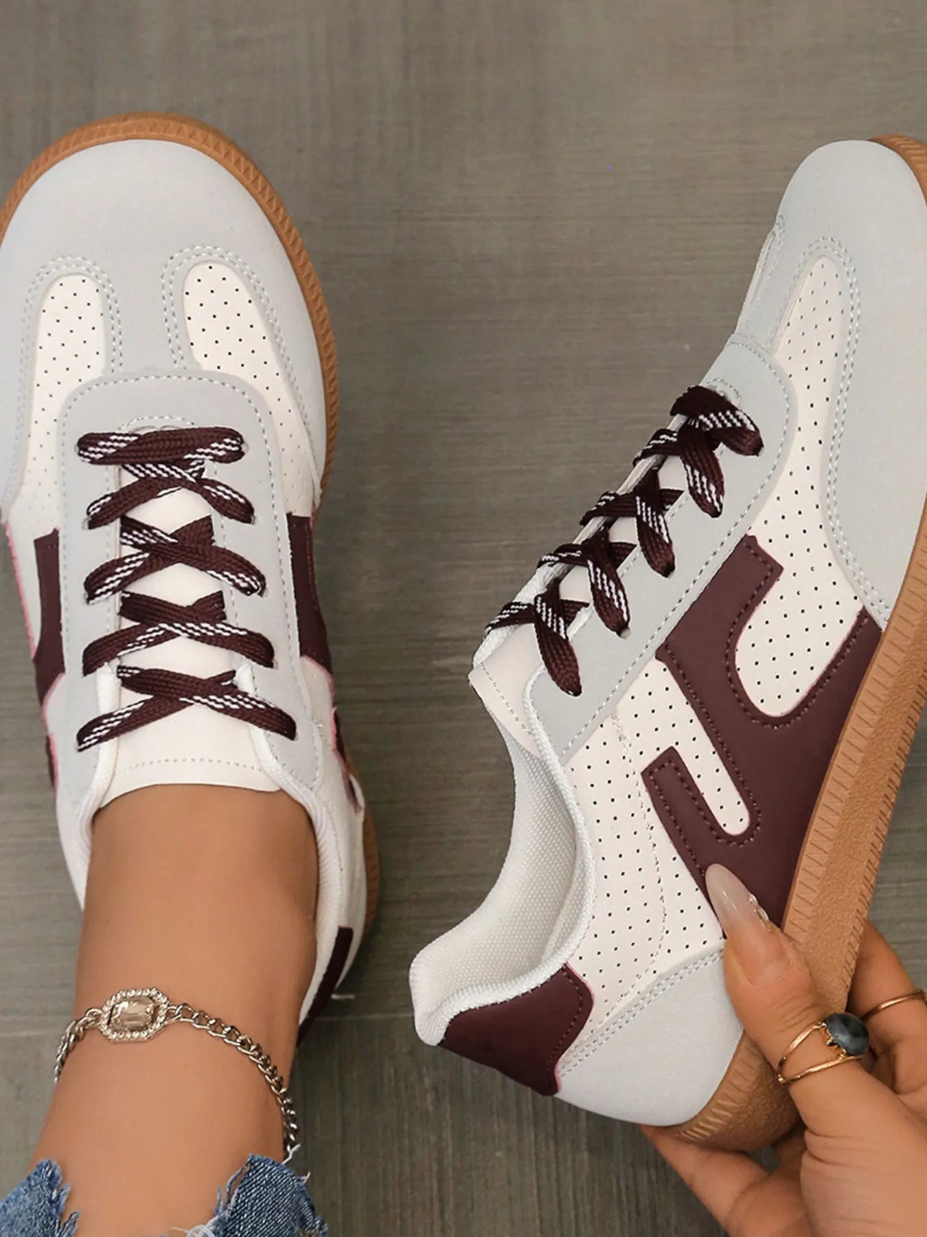 Lace Up Round Toe Sneakers - MDX Global Store