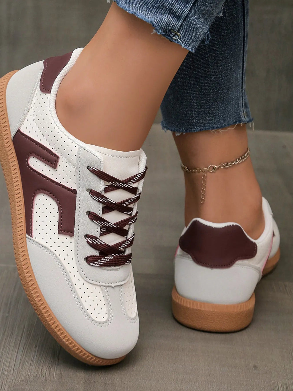 Lace Up Round Toe Sneakers - MDX Global Store