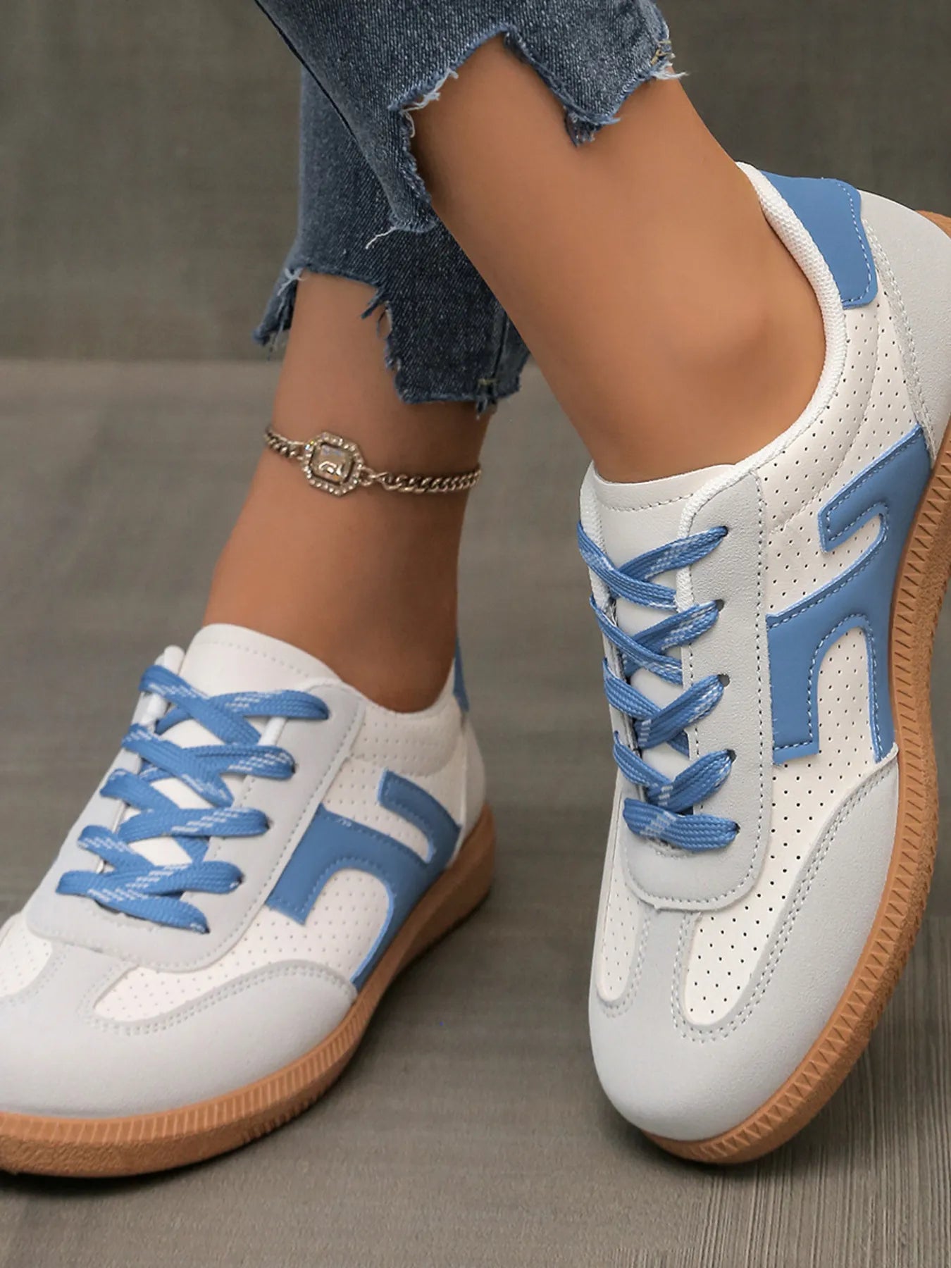 Lace Up Round Toe Sneakers - MDX Global Store