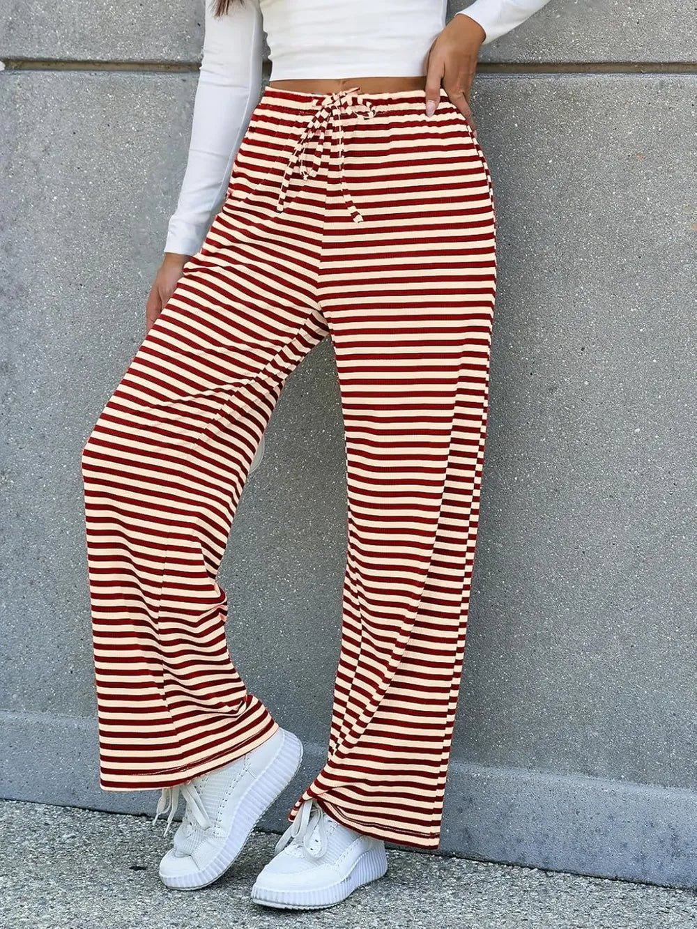 Lovelet Striped Wide Leg Pants - MDX Global Store