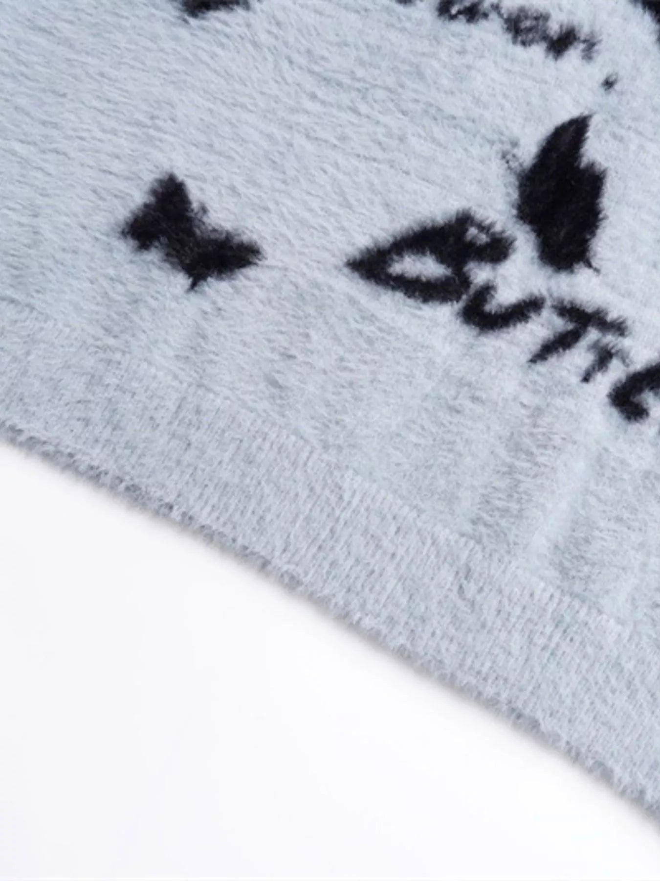 Men's Butterfly Fuzzy Round Neck Sweater - MDX Global Store