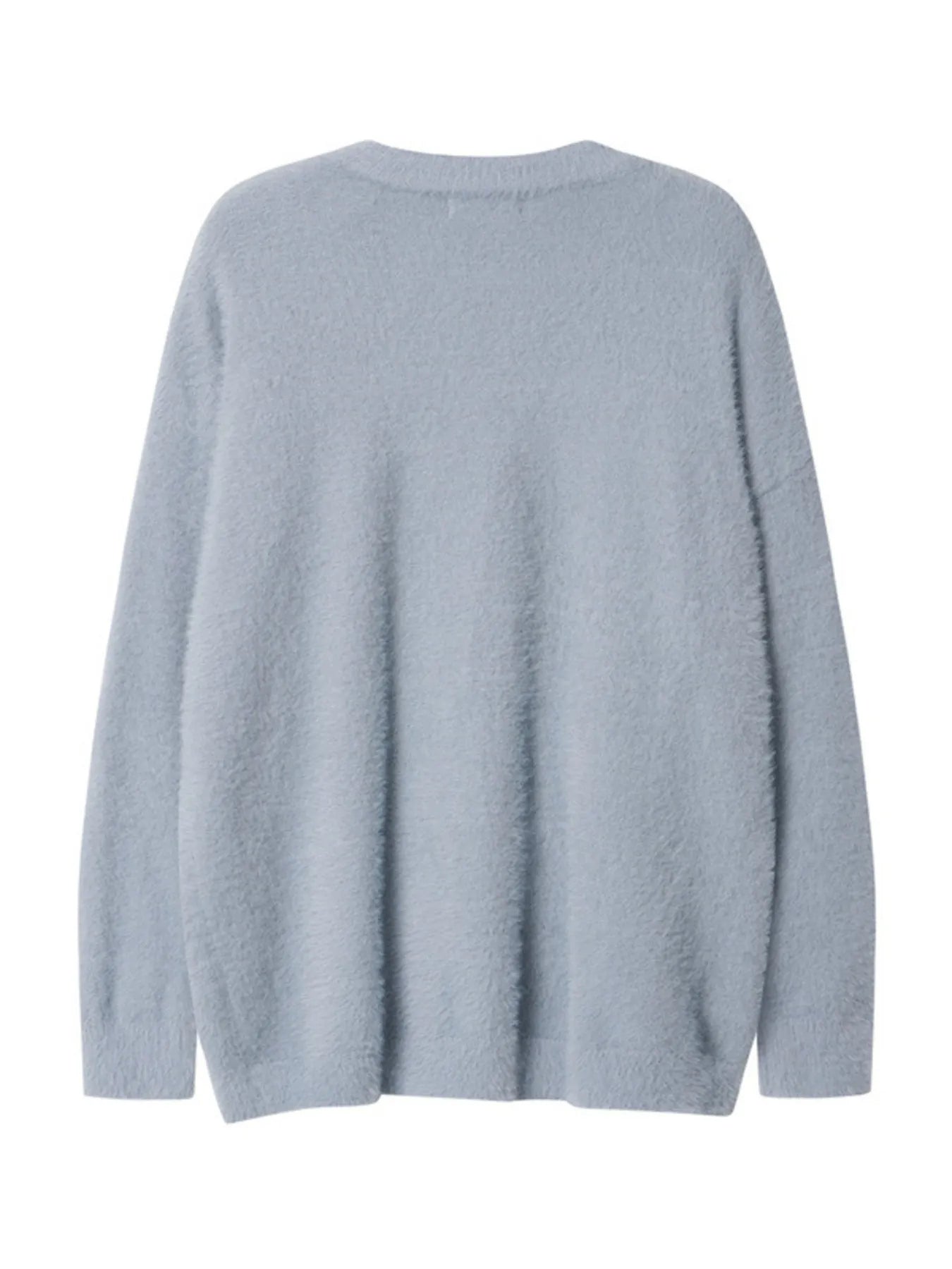 Men's Butterfly Fuzzy Round Neck Sweater - MDX Global Store