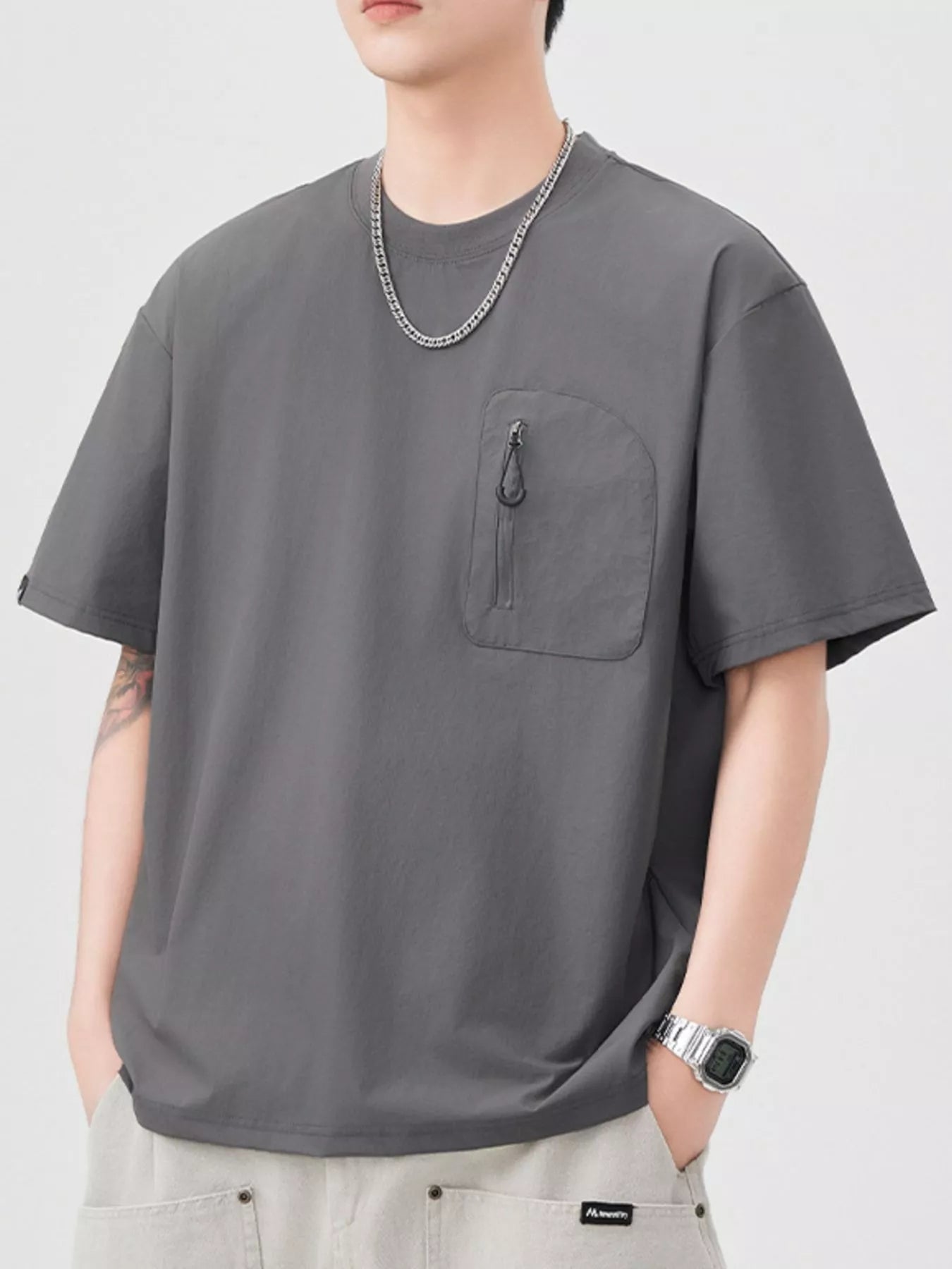 Men's Casual Pocket Short Sleeve T-Shirt - MDX Global Store