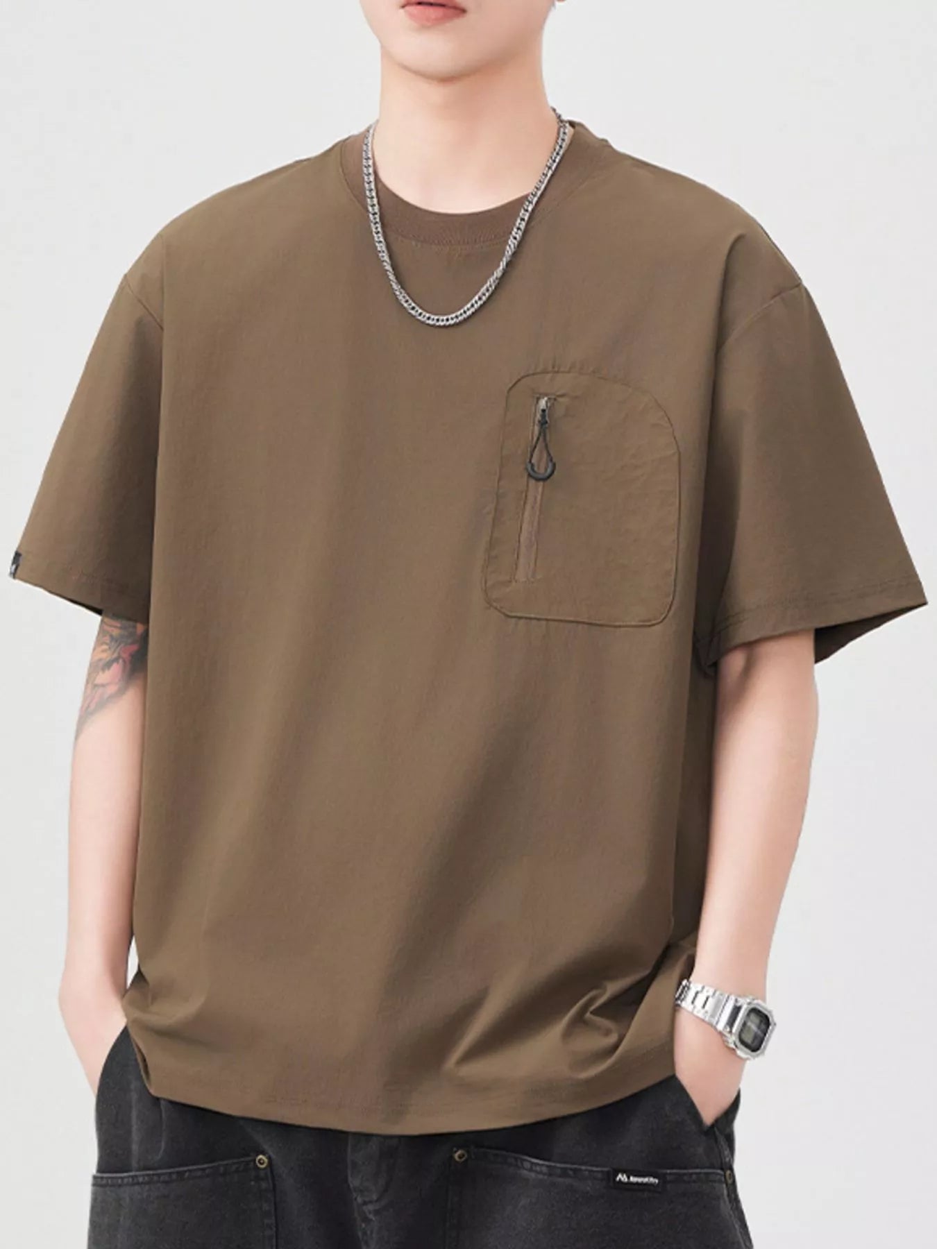 Men's Casual Pocket Short Sleeve T-Shirt - MDX Global Store