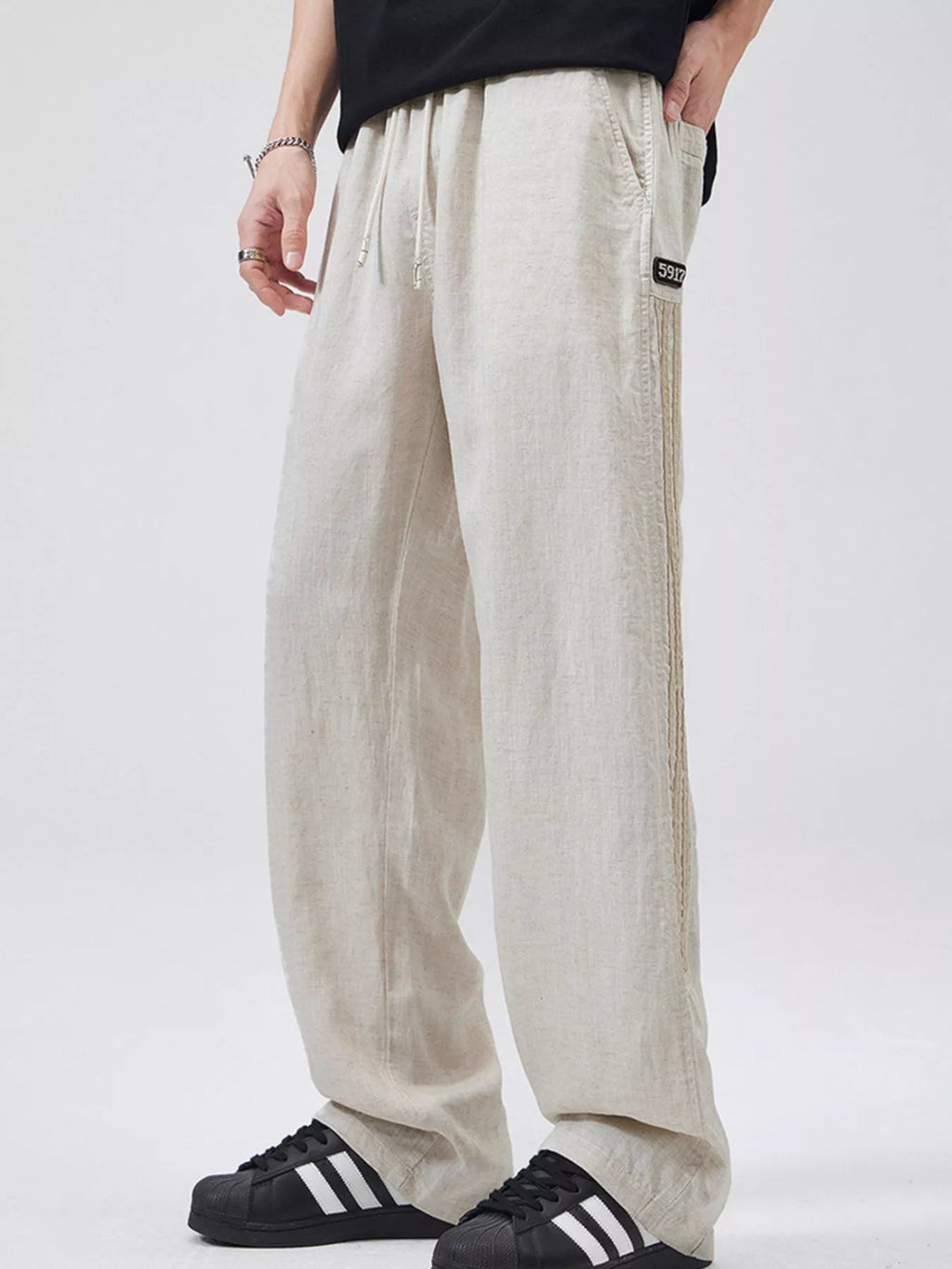 Men's Full Size Casual Loose - Fit Drawstring Pants Plus Size - MDX Global Store