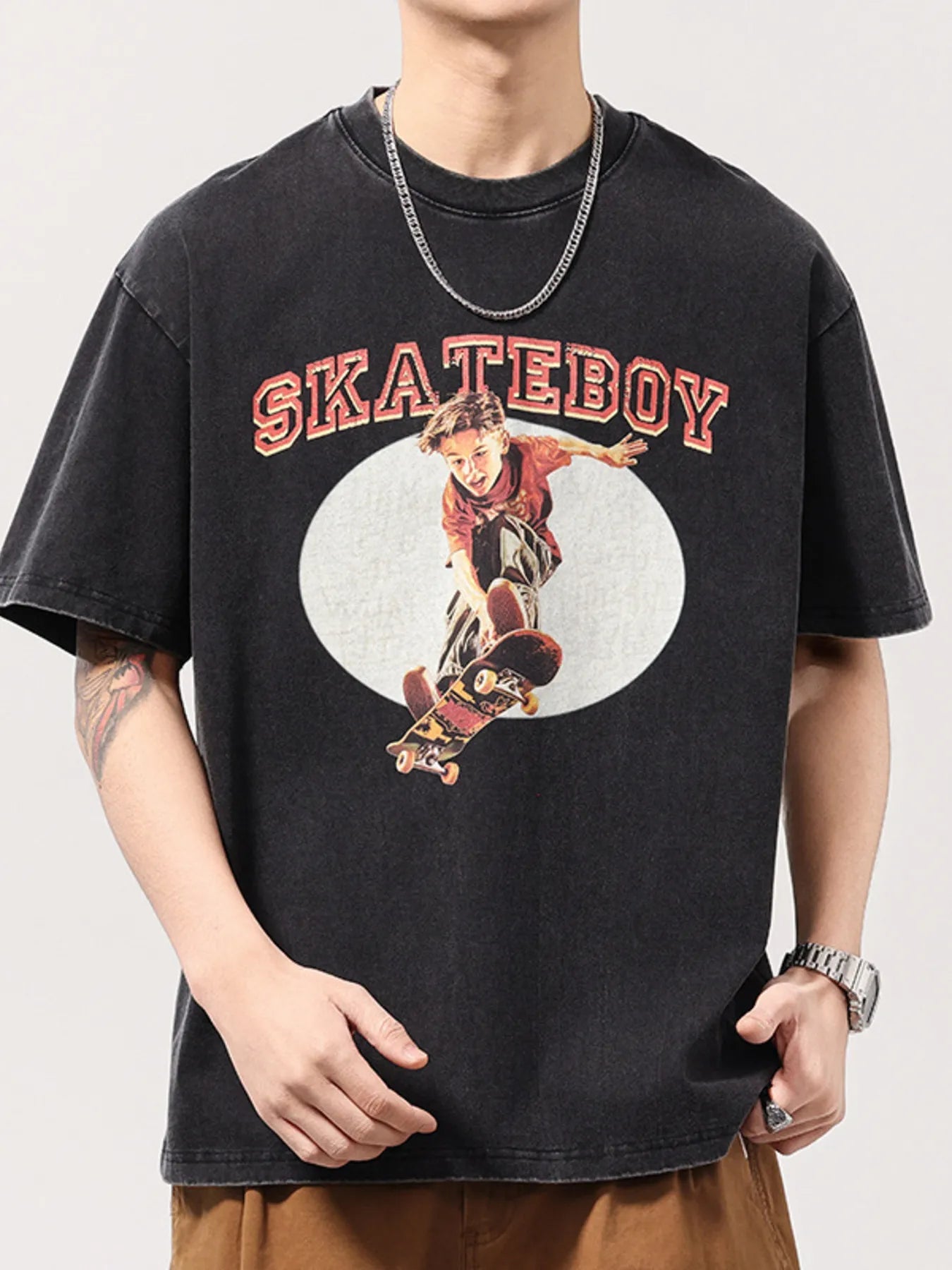 Men's Full Size Graphic Round Neck Short Sleeve T-Shirt Plus Size - MDX Global Store