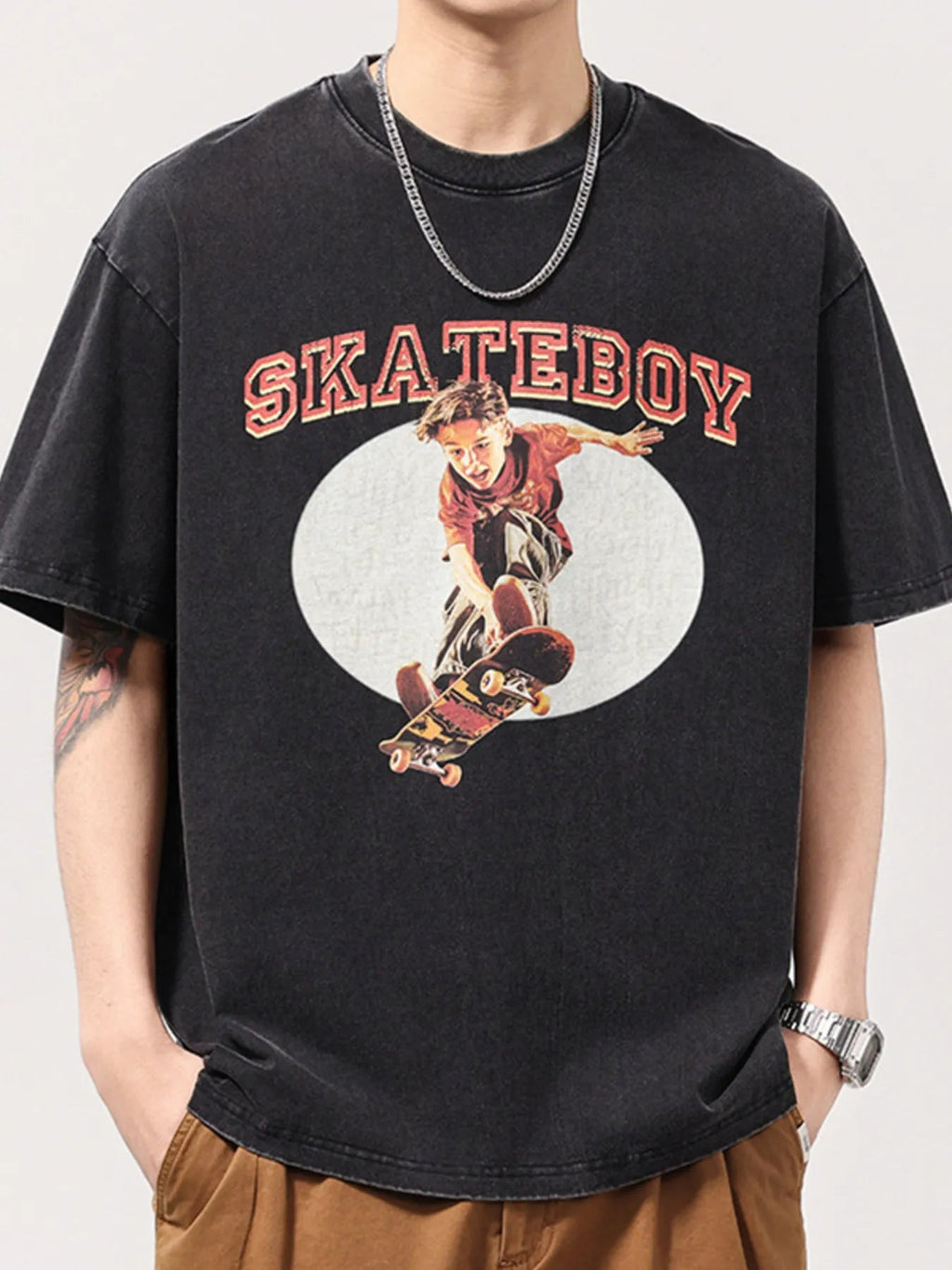 Men's Full Size Graphic Round Neck Short Sleeve T-Shirt Plus Size - MDX Global Store