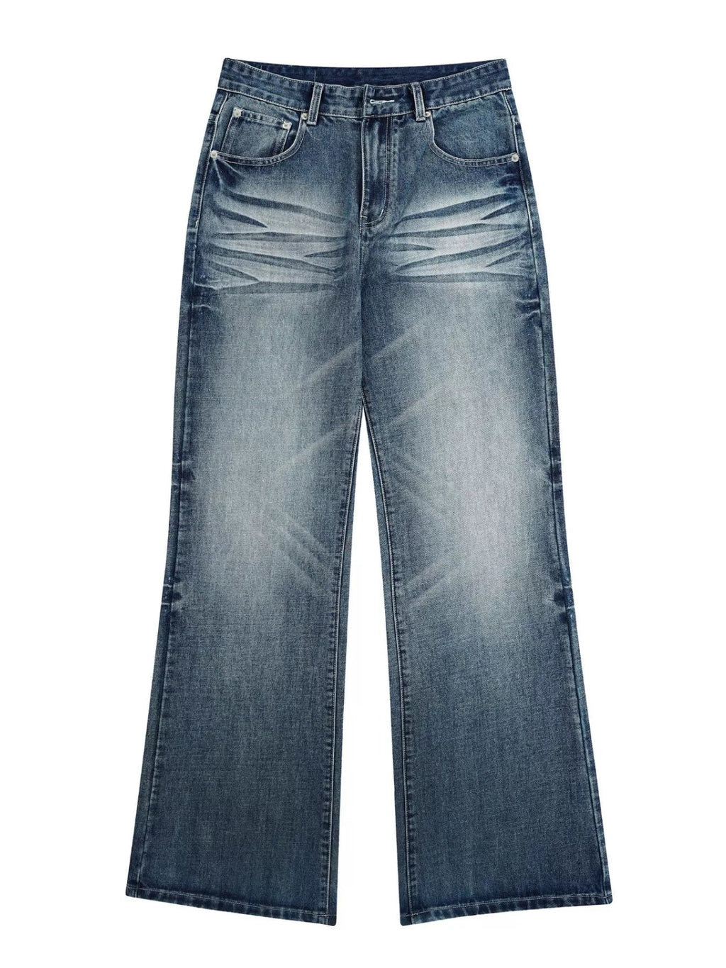 Men's Full Size Wide Leg Wash Jeans Plus Size - MDX Global Store