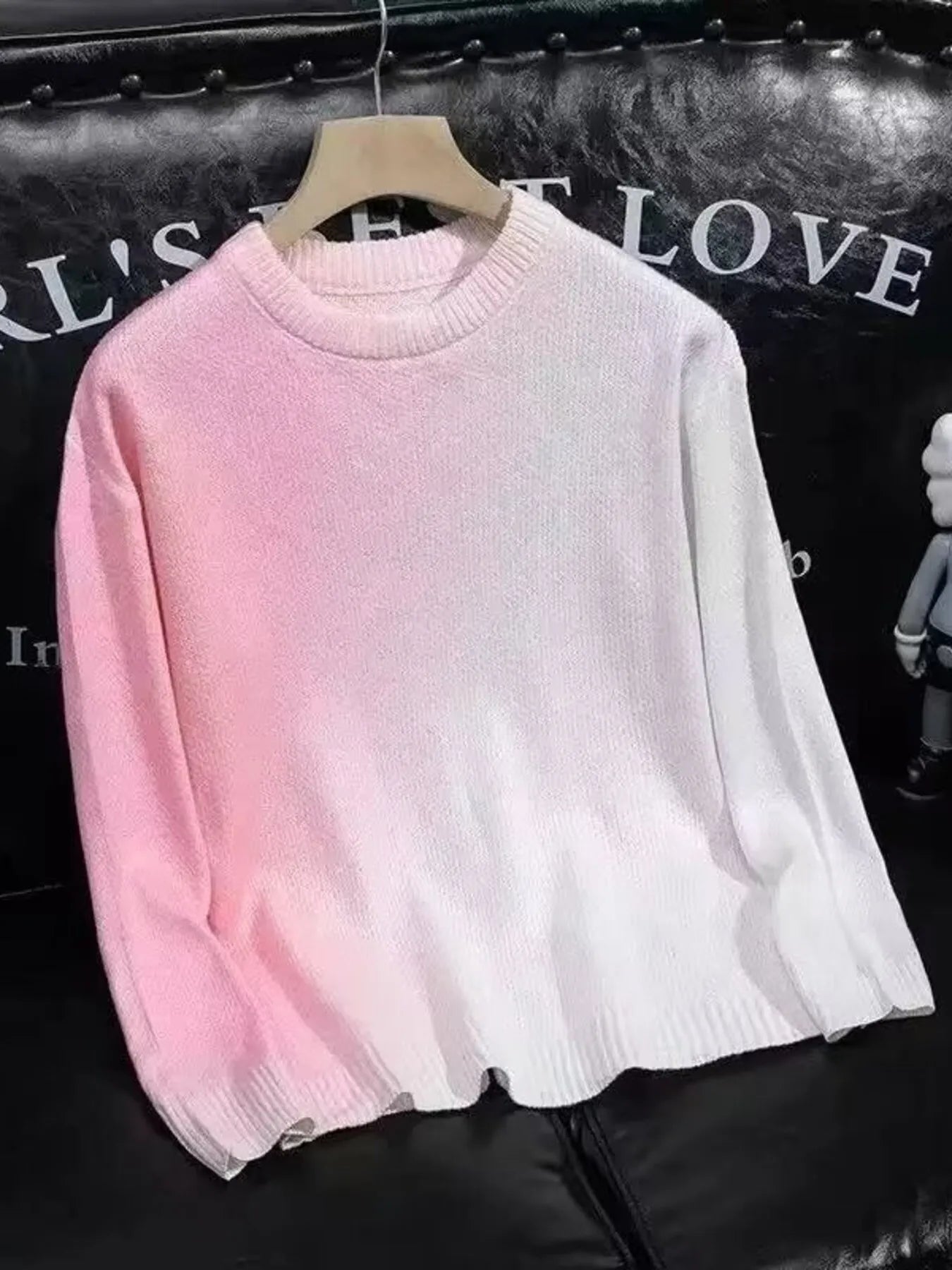 Men's Gradient Round Neck Knitted Pullover - MDX Global Store