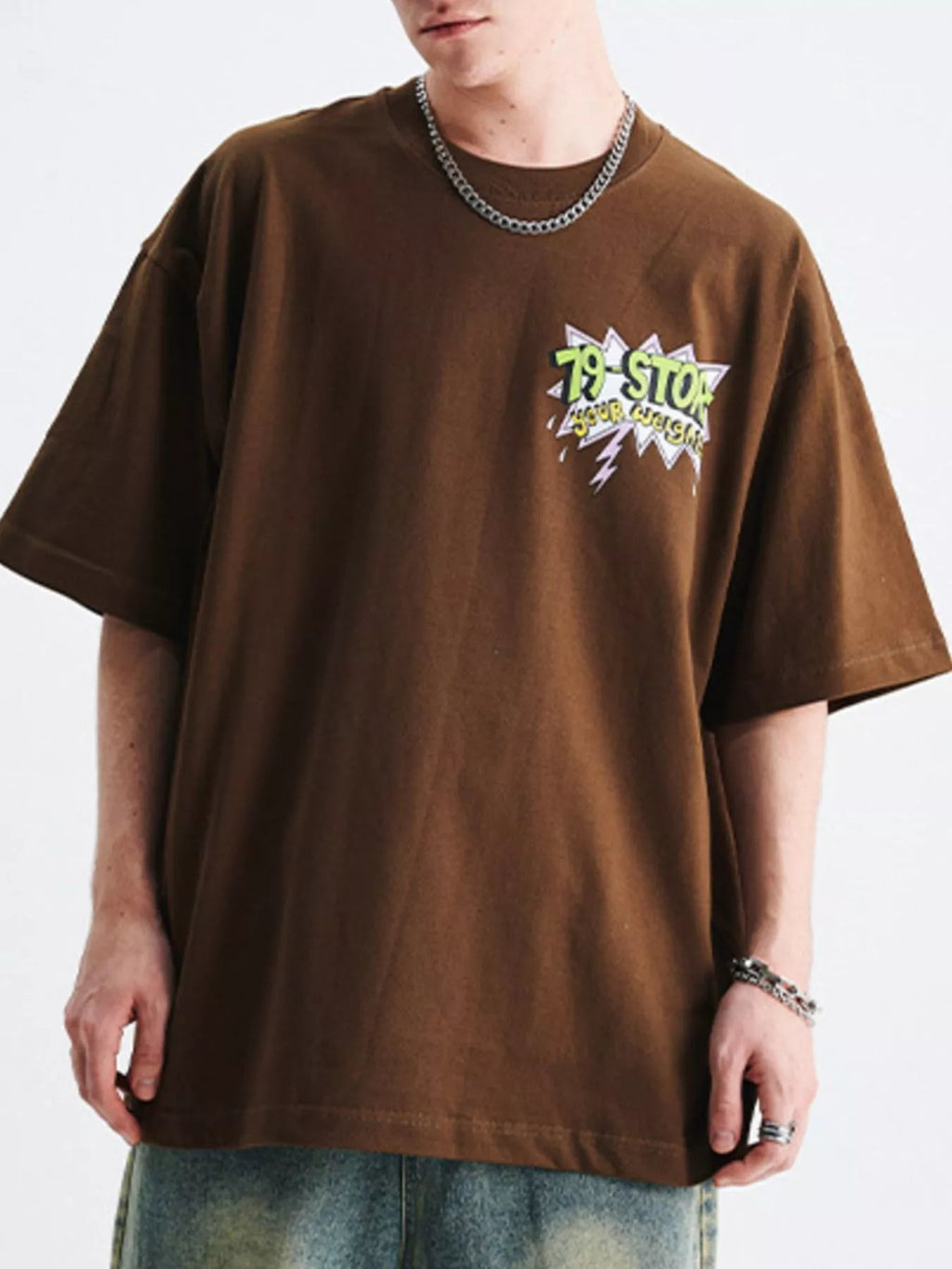 Men's Graphic Round Neck Short Sleeve T-Shirt - MDX Global Store