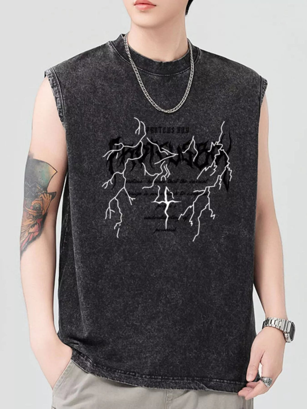 Men's Graphic Round Neck Tank - MDX Global Store