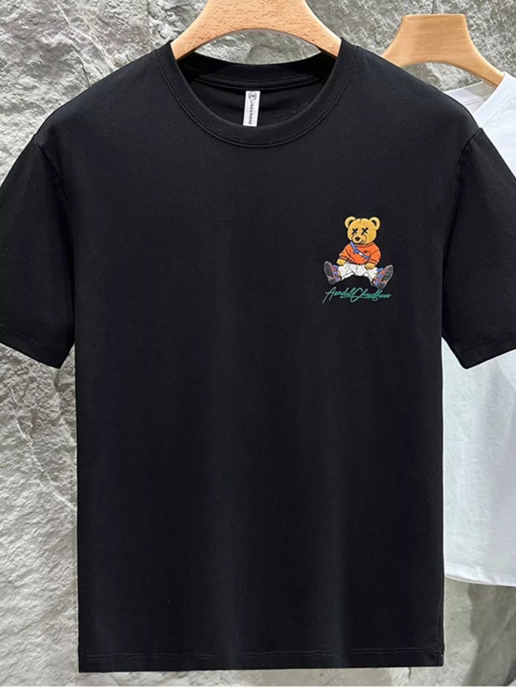 Men's Plus Size Bear Round Neck Short Sleeve T-Shirt - MDX Global Store