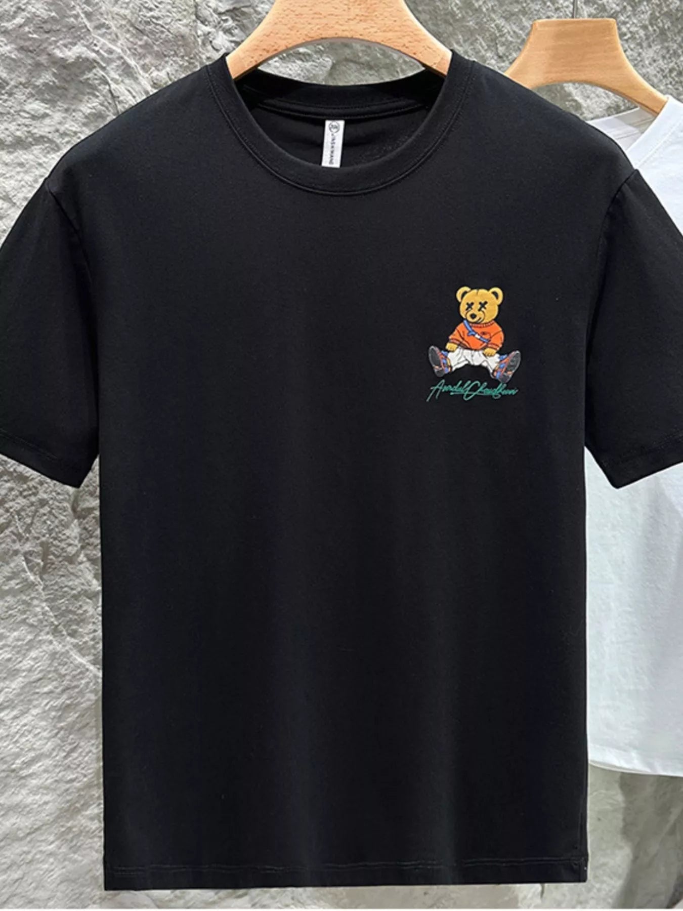 Men's Plus Size Bear Round Neck Short Sleeve T-Shirt - MDX Global Store