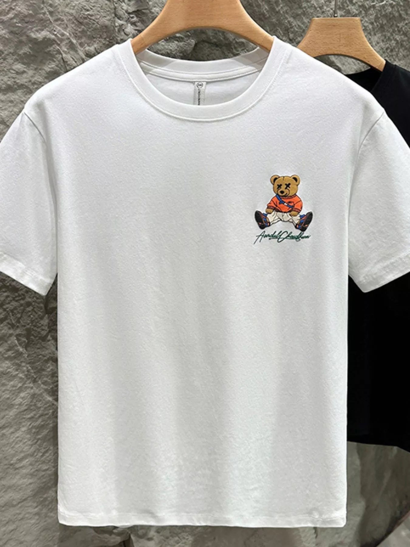 Men's Plus Size Bear Round Neck Short Sleeve T-Shirt - MDX Global Store