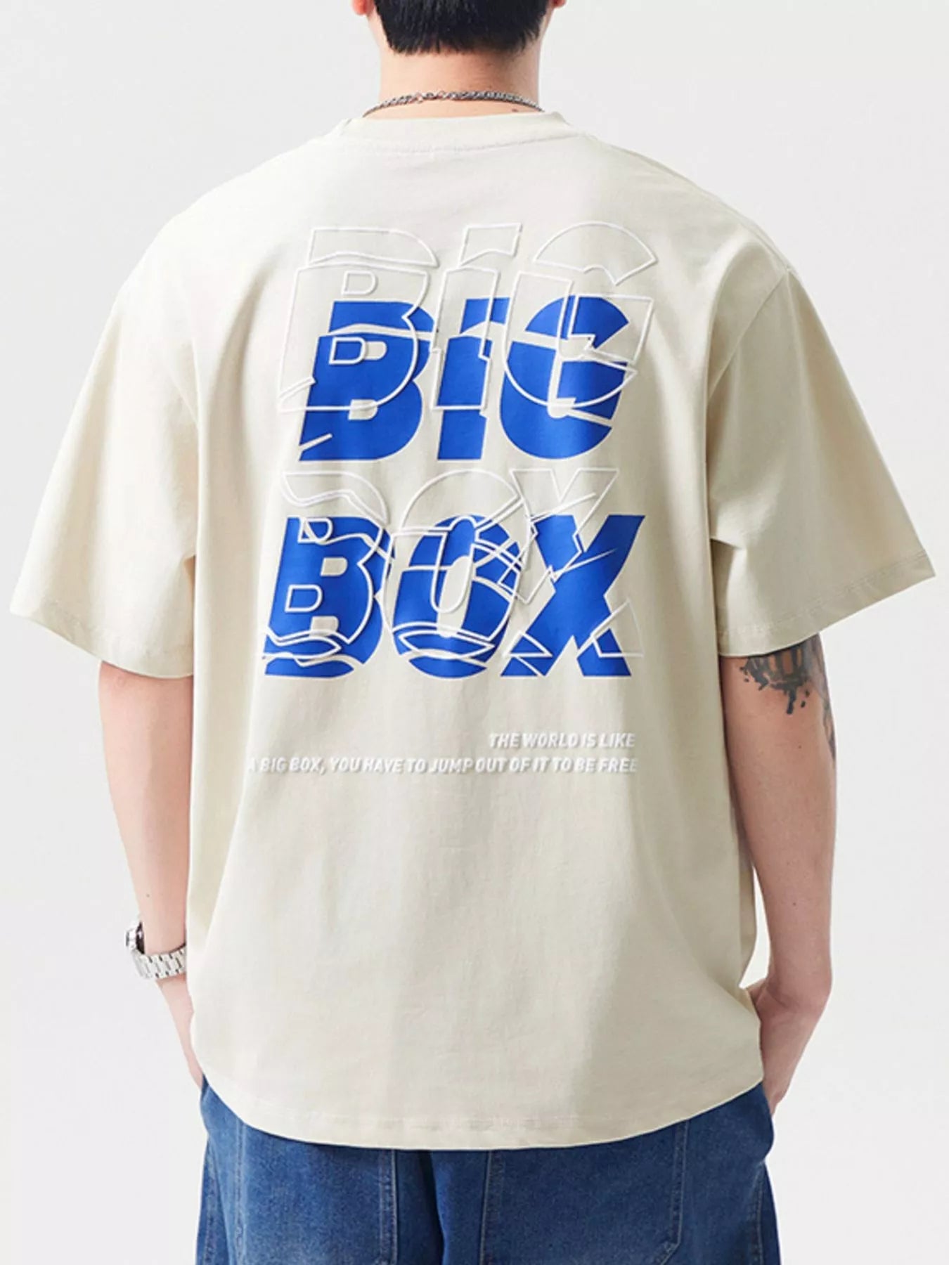 Men's Plus Size Big Box Graphic Casual T-Shirt - MDX Global Store