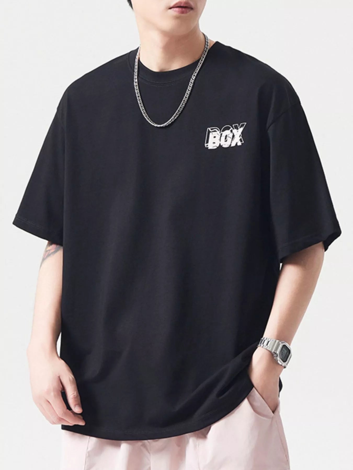 Men's Plus Size Big Box Graphic Casual T-Shirt - MDX Global Store
