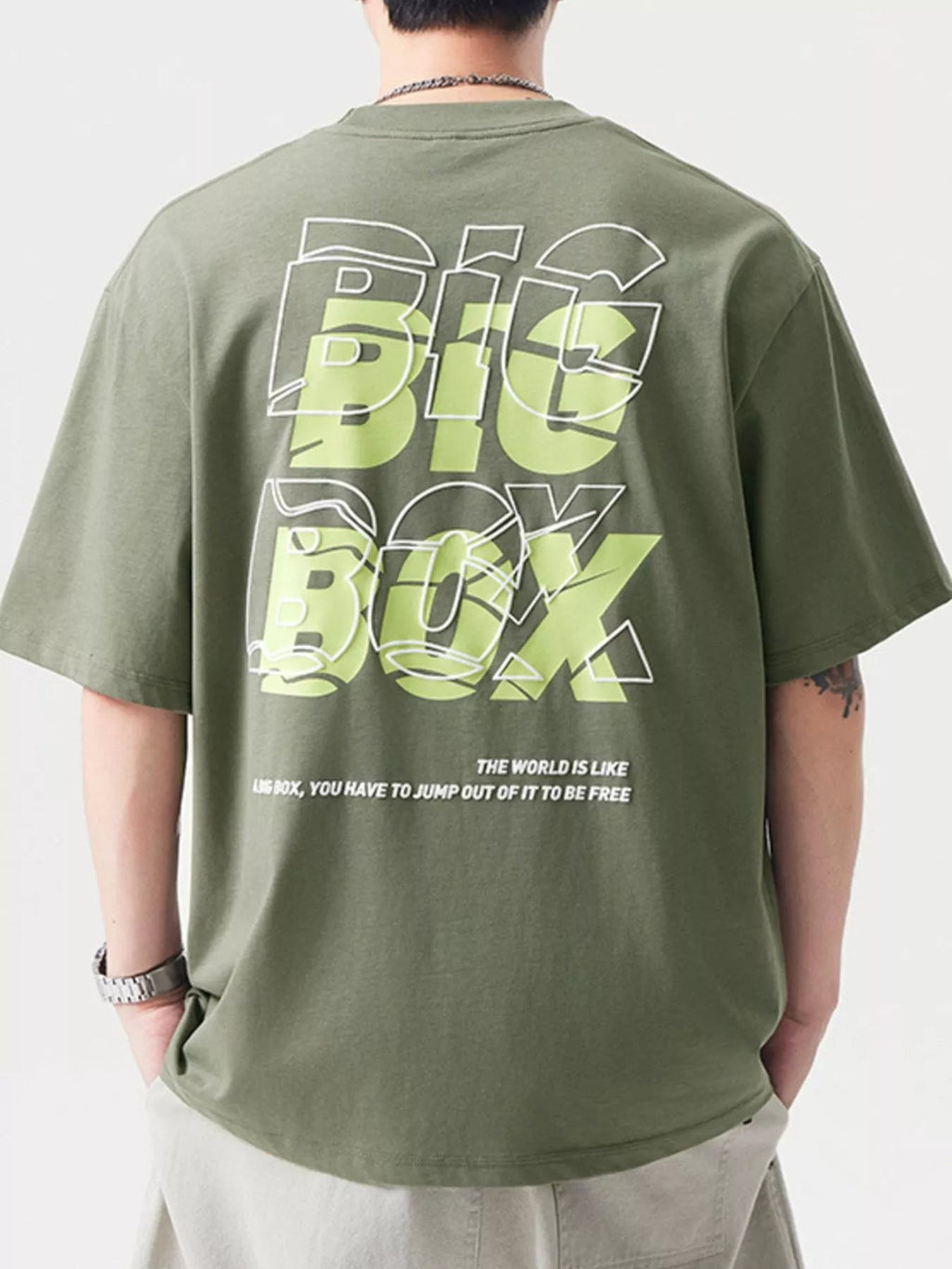 Men's Plus Size Big Box Graphic Casual T-Shirt - MDX Global Store