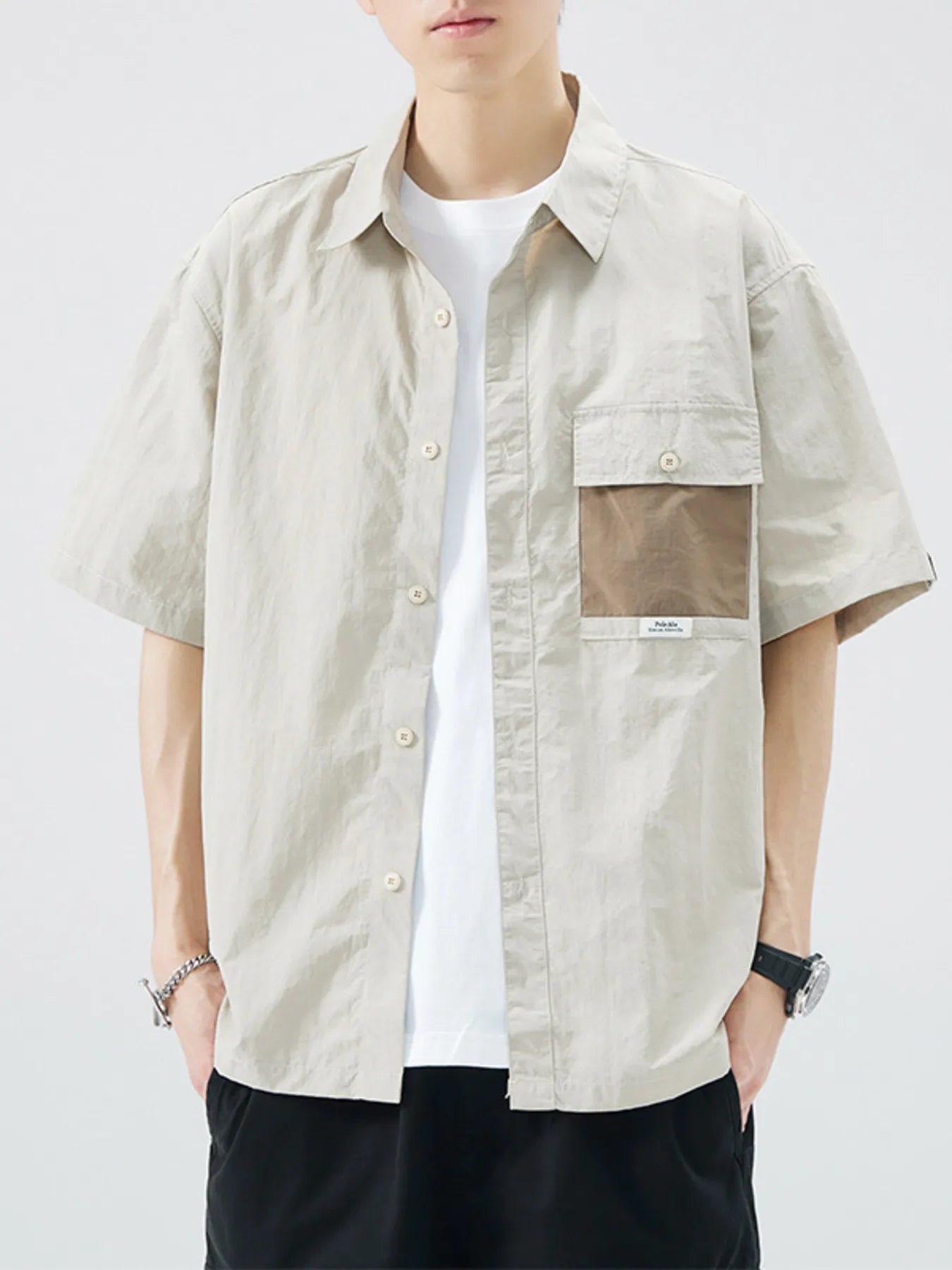 Men's Plus Size Button Up Short Sleeve Shirt - MDX Global Store