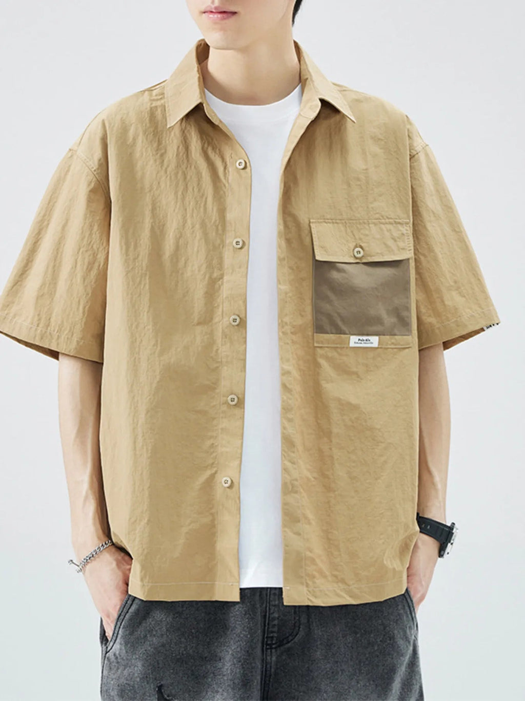 Men's Plus Size Button Up Short Sleeve Shirt - MDX Global Store