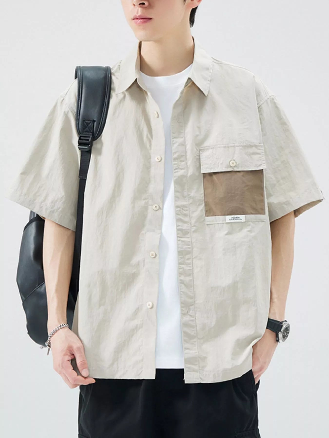 Men's Plus Size Button Up Short Sleeve Shirt - MDX Global Store