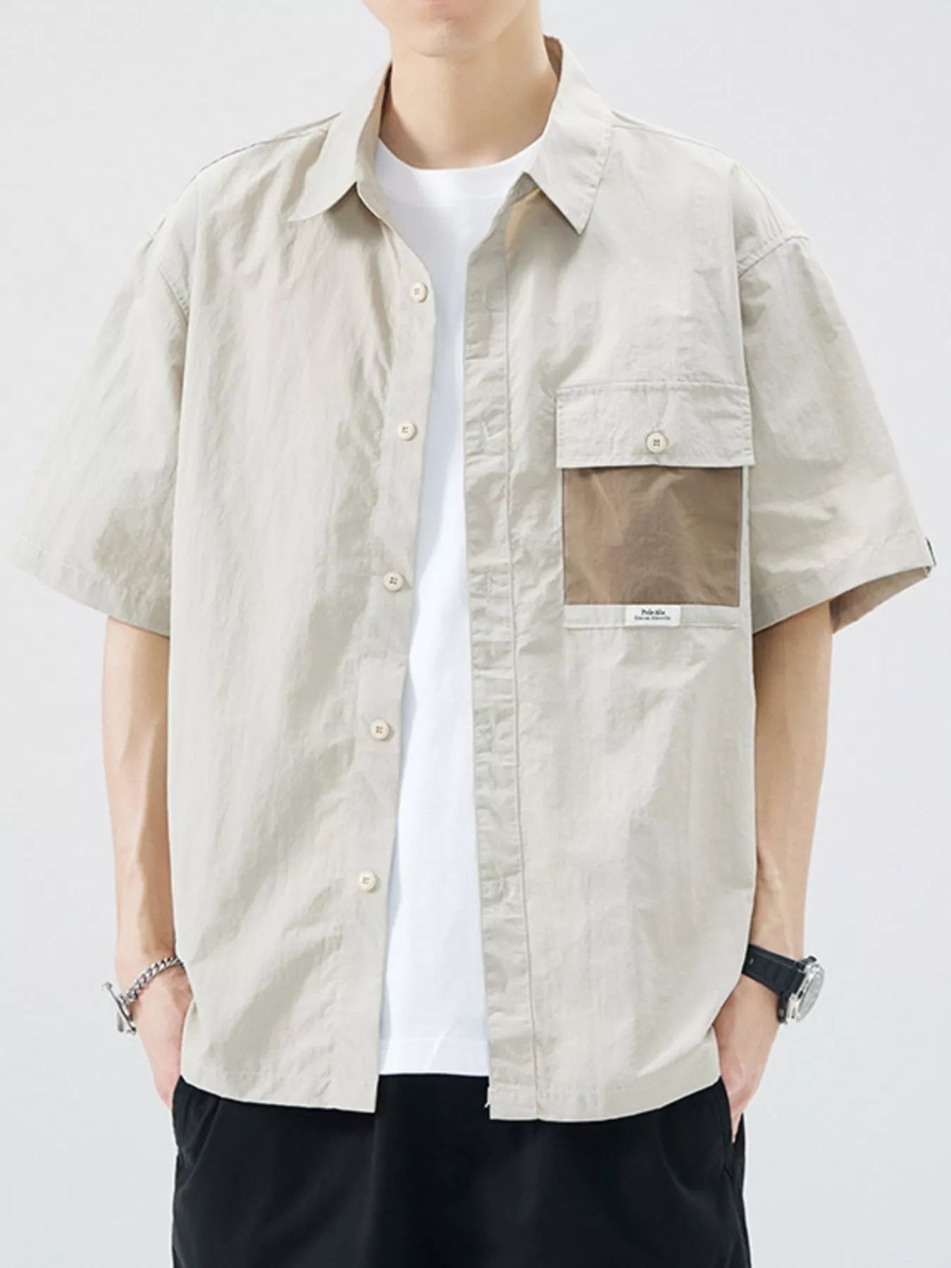 Men's Plus Size Button Up Short Sleeve Shirt - MDX Global Store