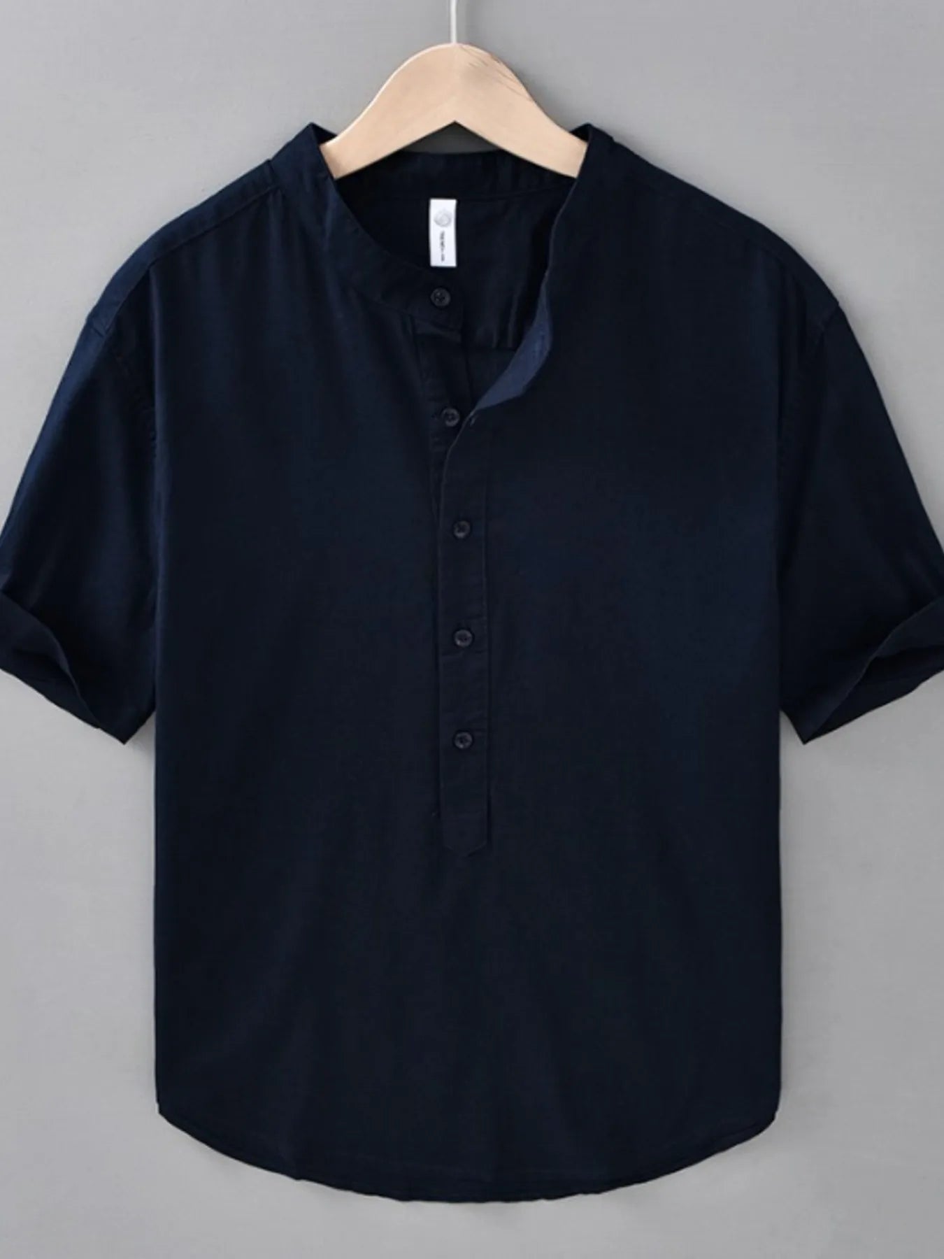 Men's Plus Size Casual Button Detail Short Sleeve Shirt - MDX Global Store