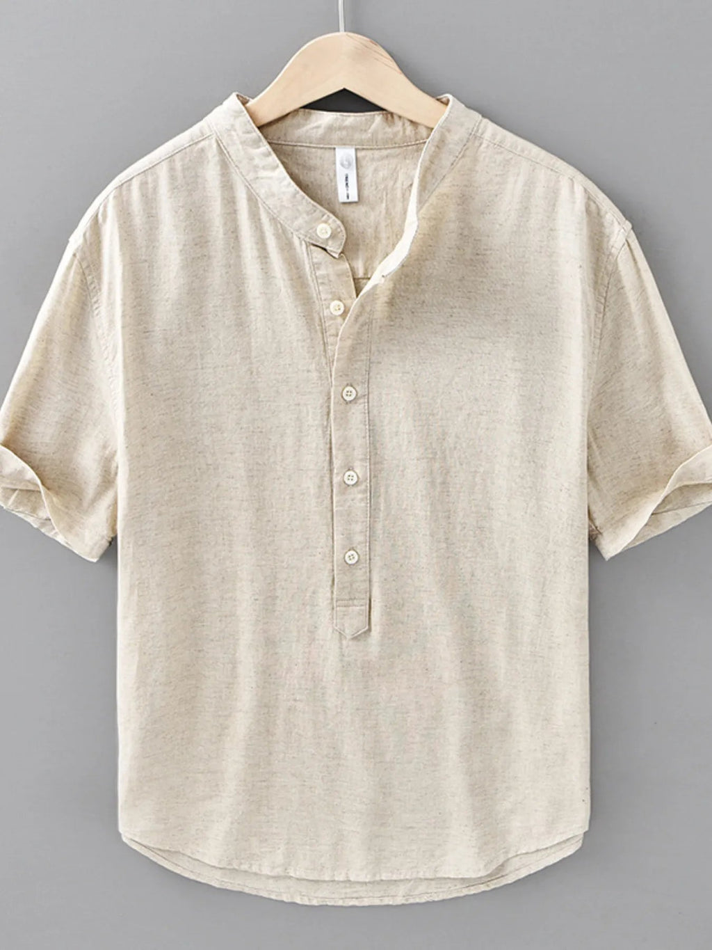 Men's Plus Size Casual Button Detail Short Sleeve Shirt - MDX Global Store