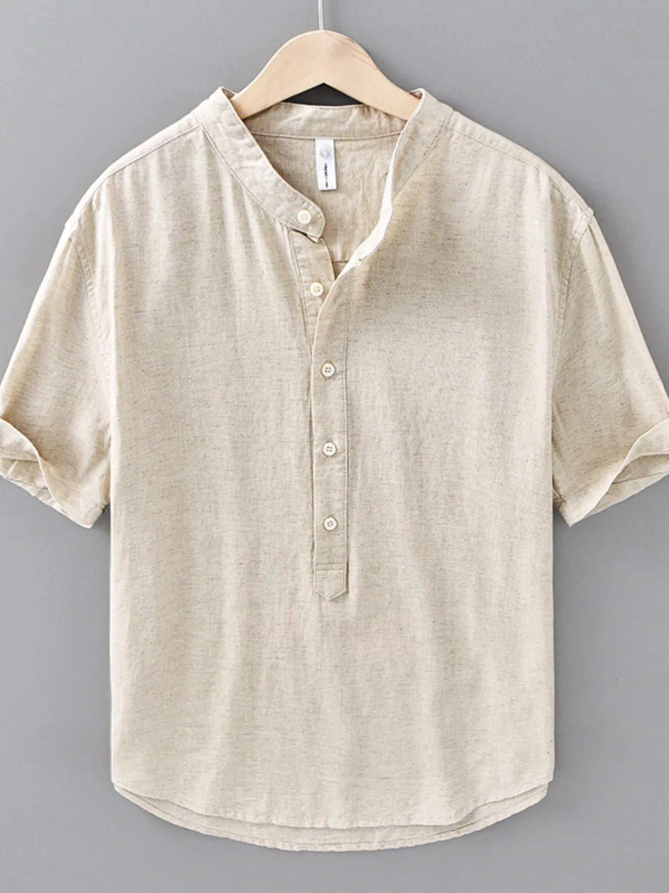 Men's Plus Size Casual Button Detail Short Sleeve Shirt - MDX Global Store