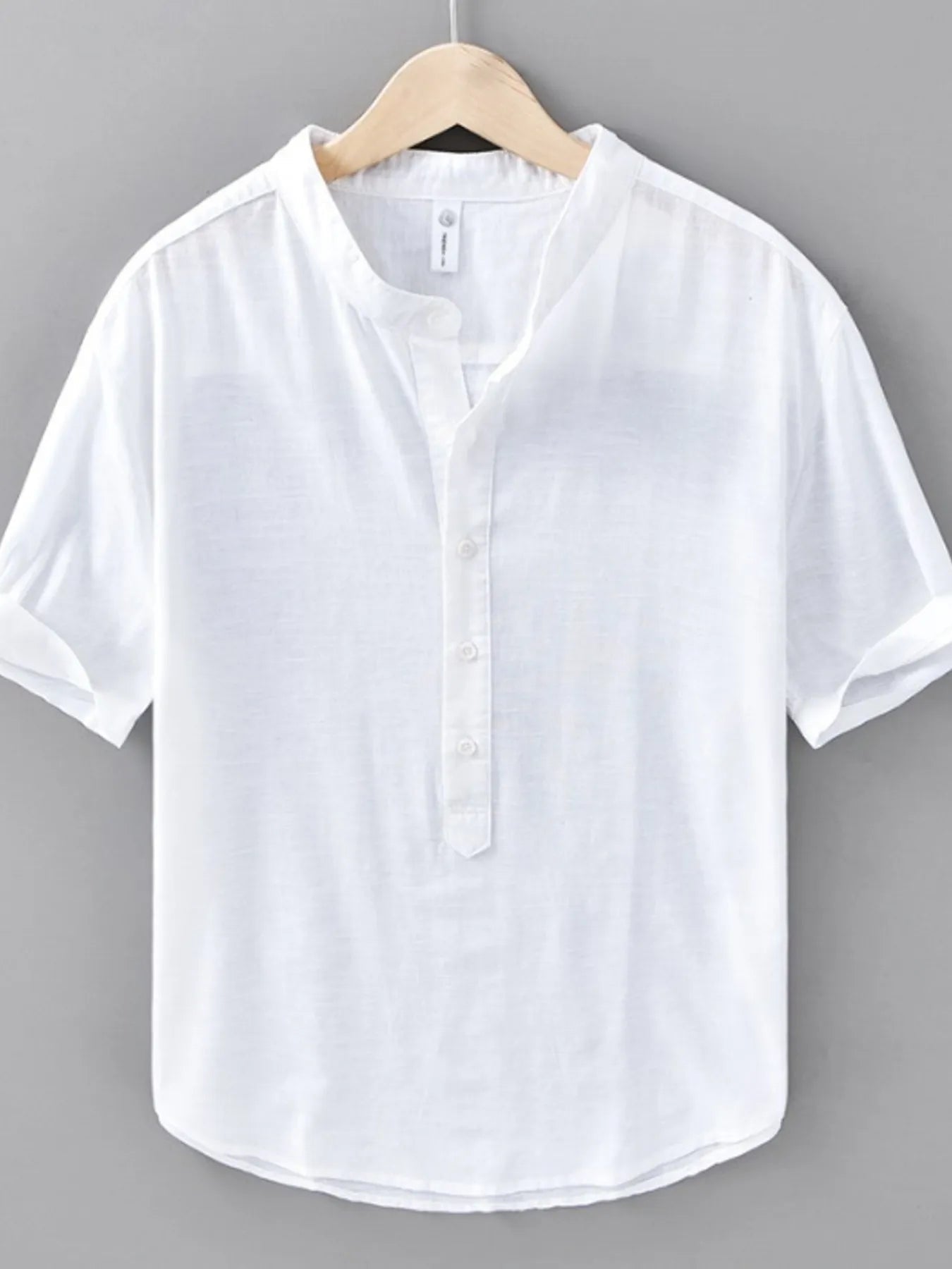 Men's Plus Size Casual Button Detail Short Sleeve Shirt - MDX Global Store