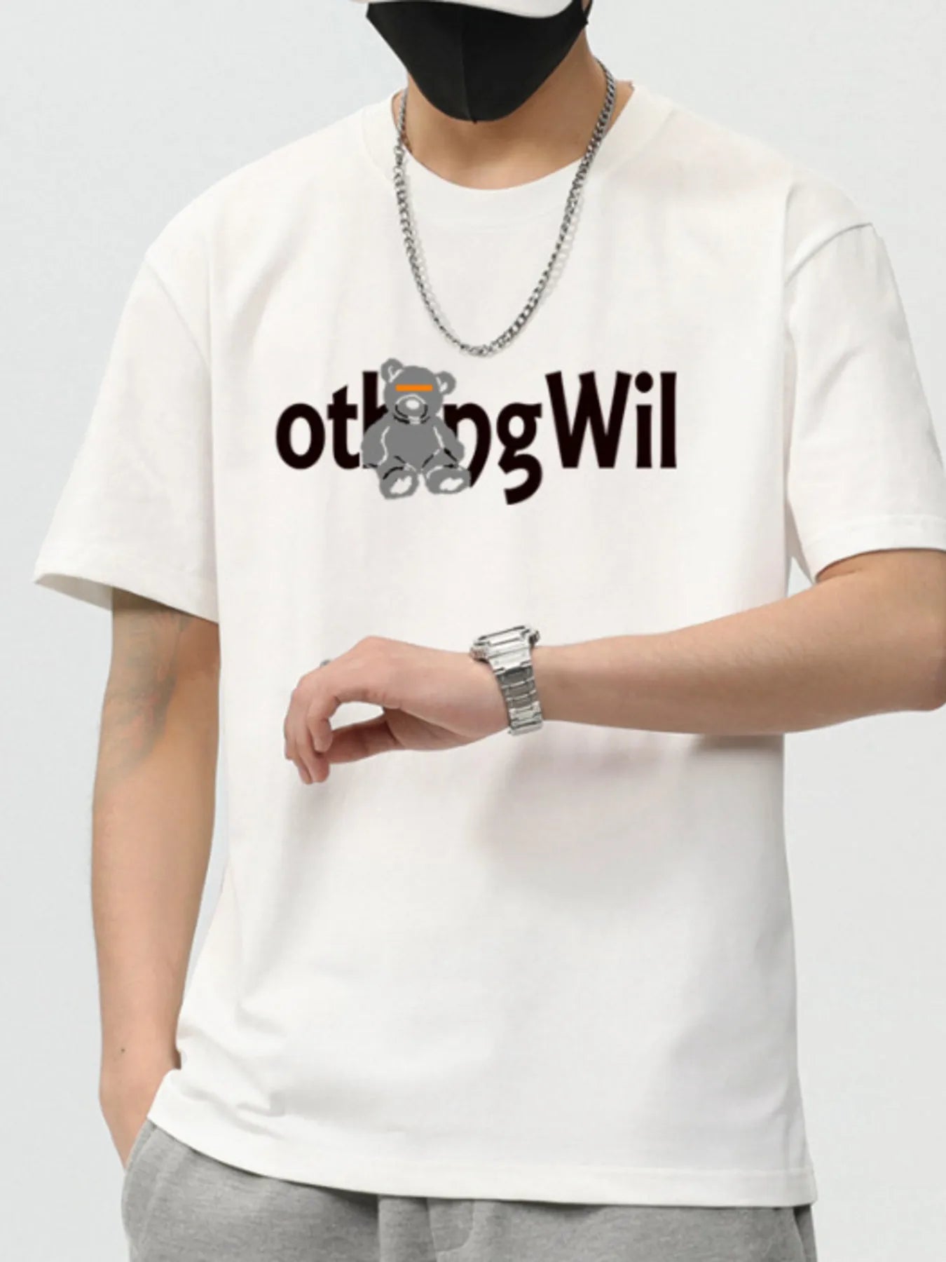 Men's Plus Size Graphic Round Neck Short Sleeve T-Shirt - MDX Global Store