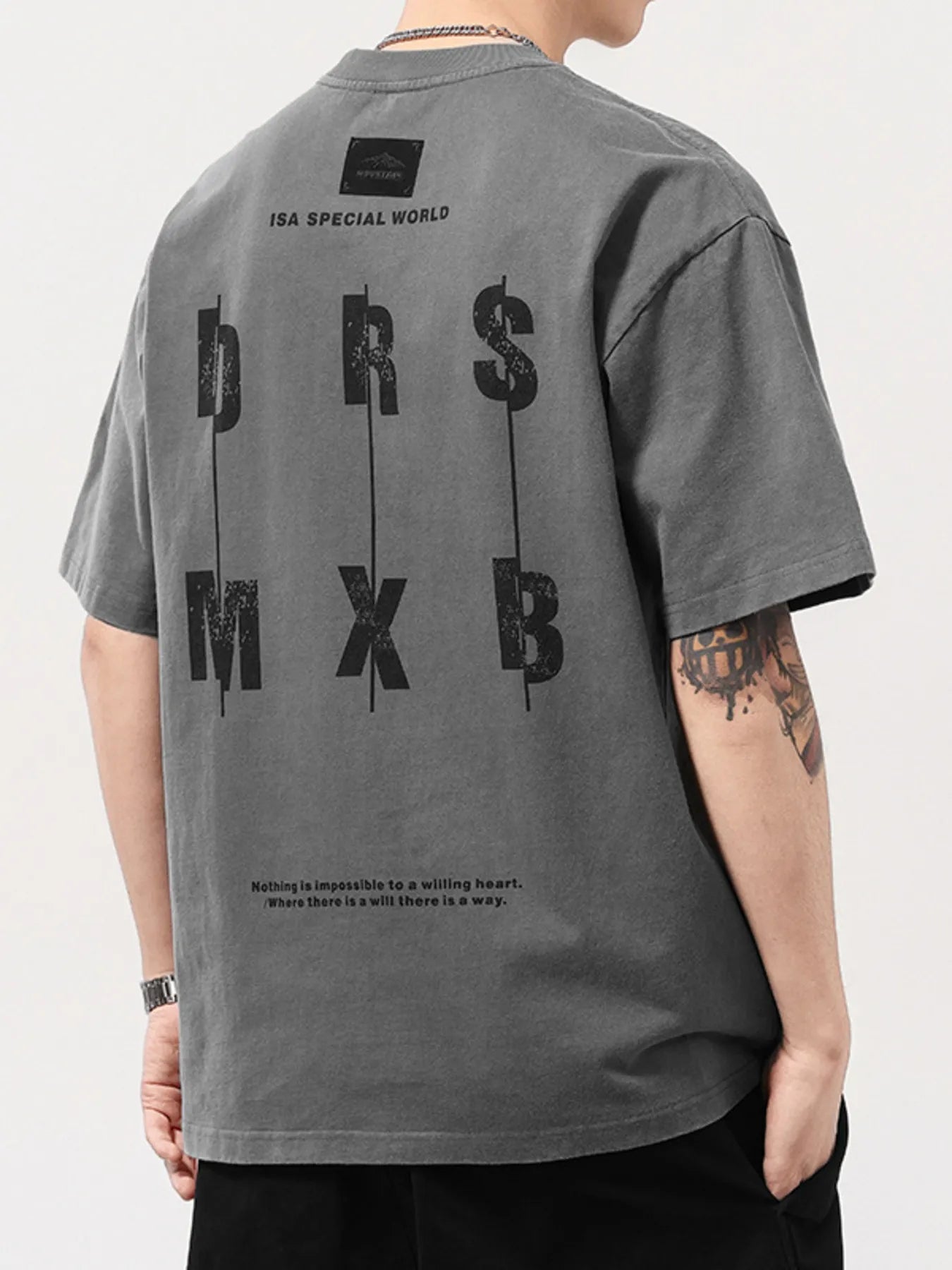 Men's Plus Size Round Neck Short Sleeve Oversized T-Shirt - MDX Global Store