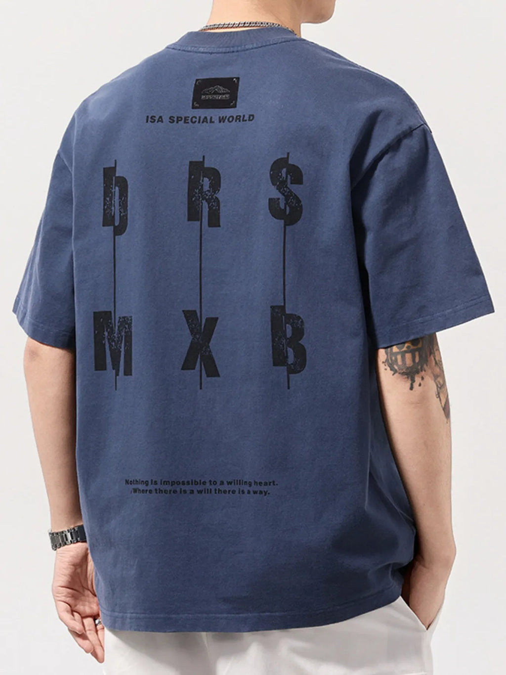 Men's Plus Size Round Neck Short Sleeve Oversized T-Shirt - MDX Global Store