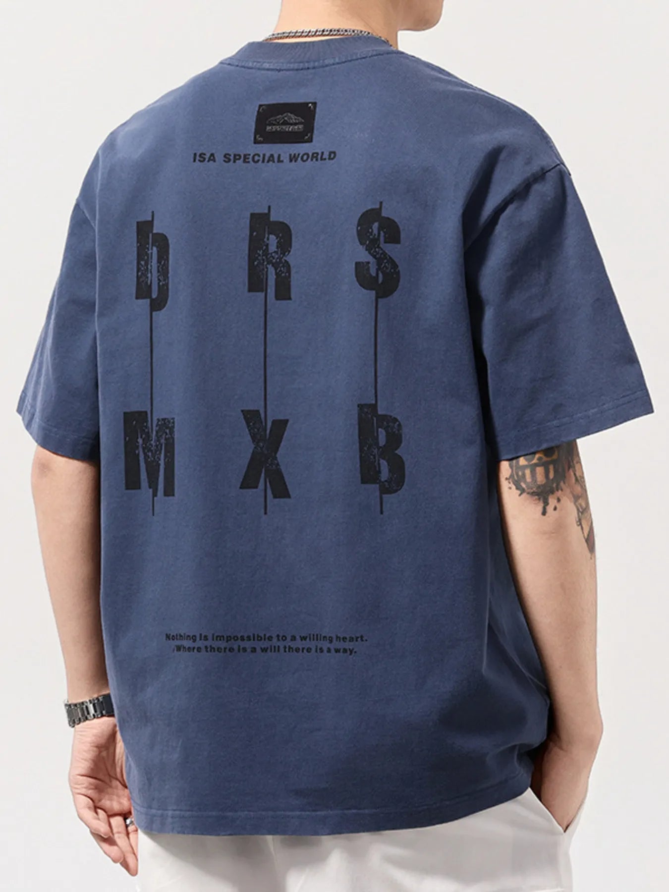 Men's Plus Size Round Neck Short Sleeve Oversized T-Shirt - MDX Global Store