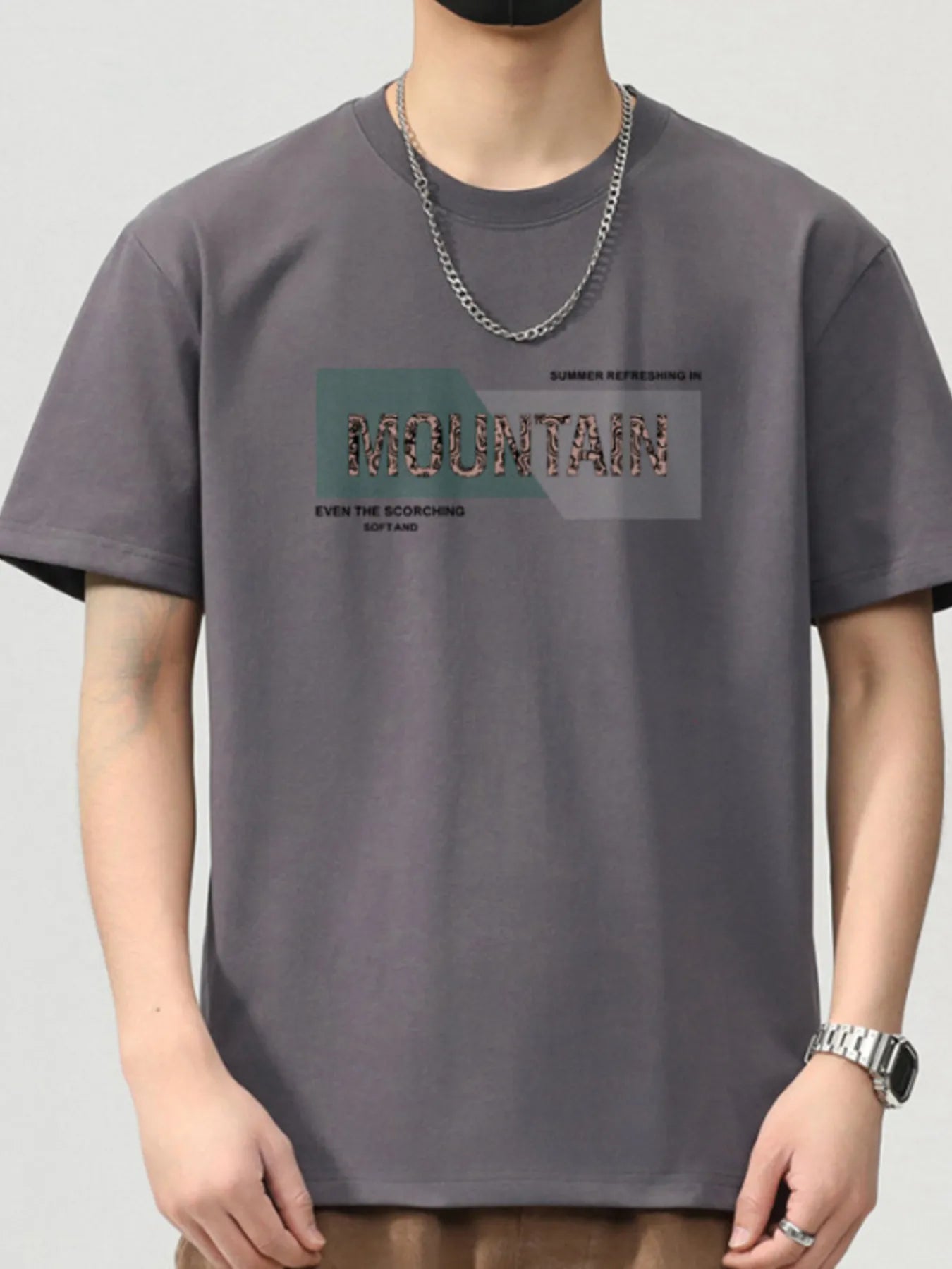 Men's Plus Size Round Neck Short Sleeve T-Shirt - MDX Global Store