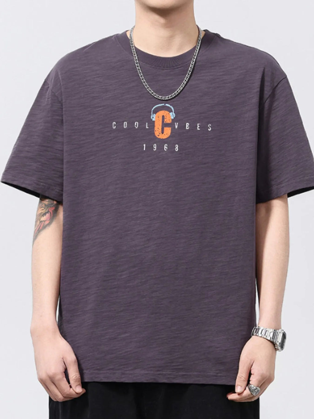 Men's Plus Size Round Neck Short Sleeve T-Shirt - MDX Global Store