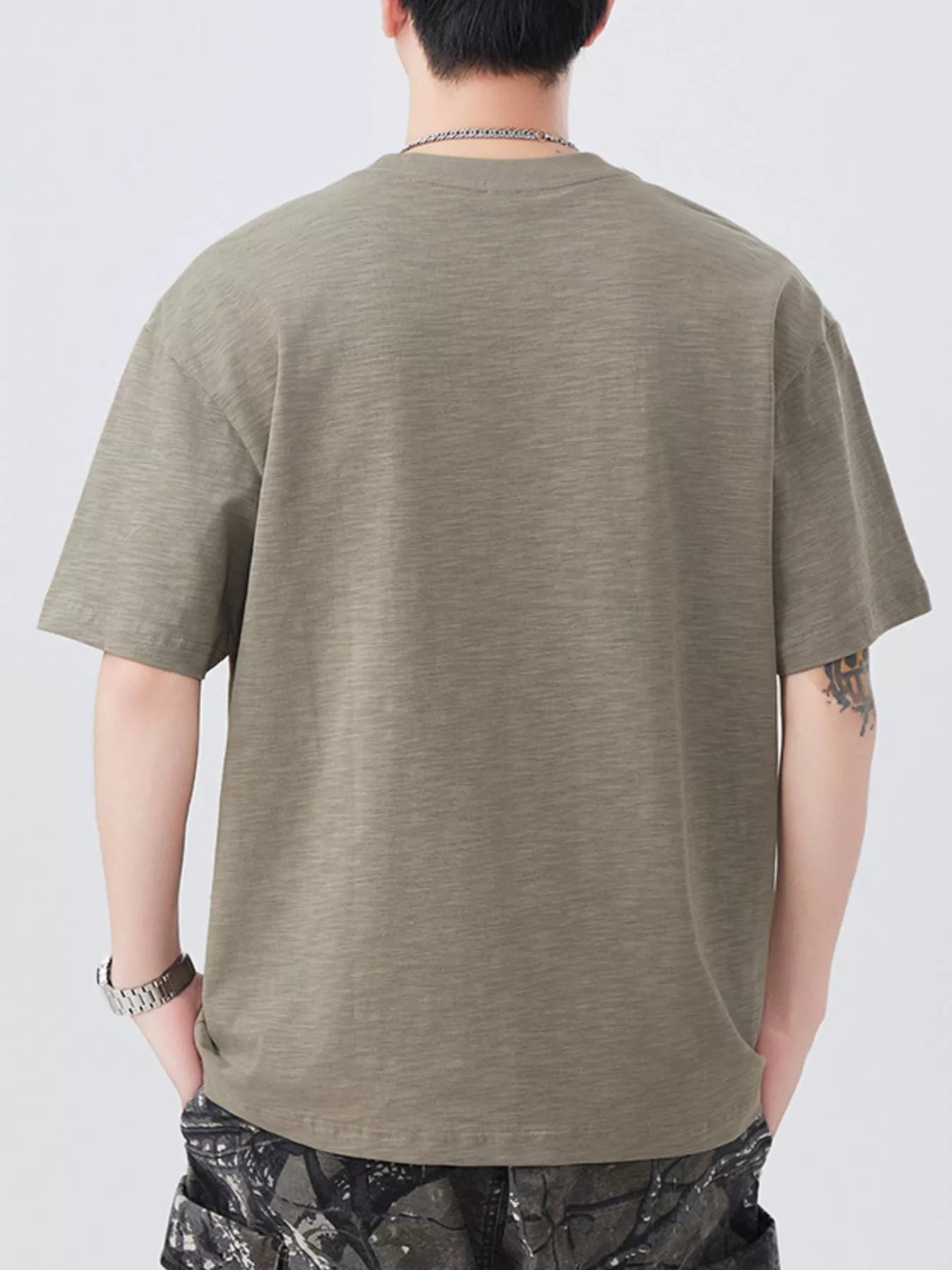 Men's Plus Size Round Neck Short Sleeve T-Shirt - MDX Global Store