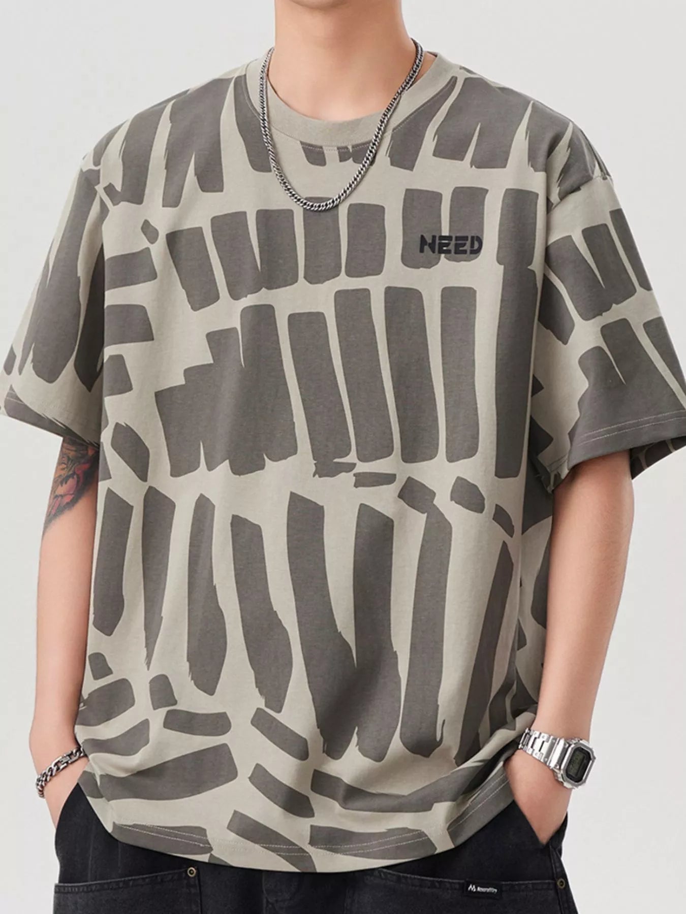 Men's Plus Size Round Neck Short Sleeve T-Shirt - MDX Global Store