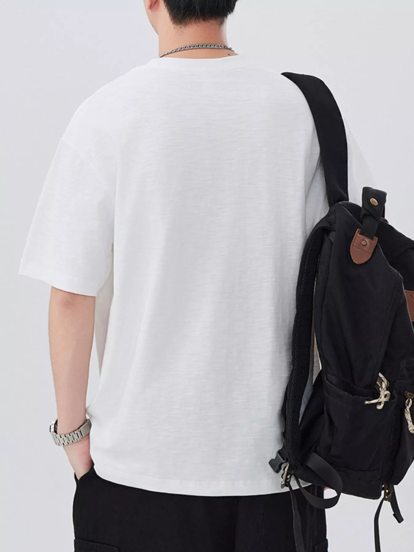 Men's Plus Size Round Neck Short Sleeve T-Shirt - MDX Global Store