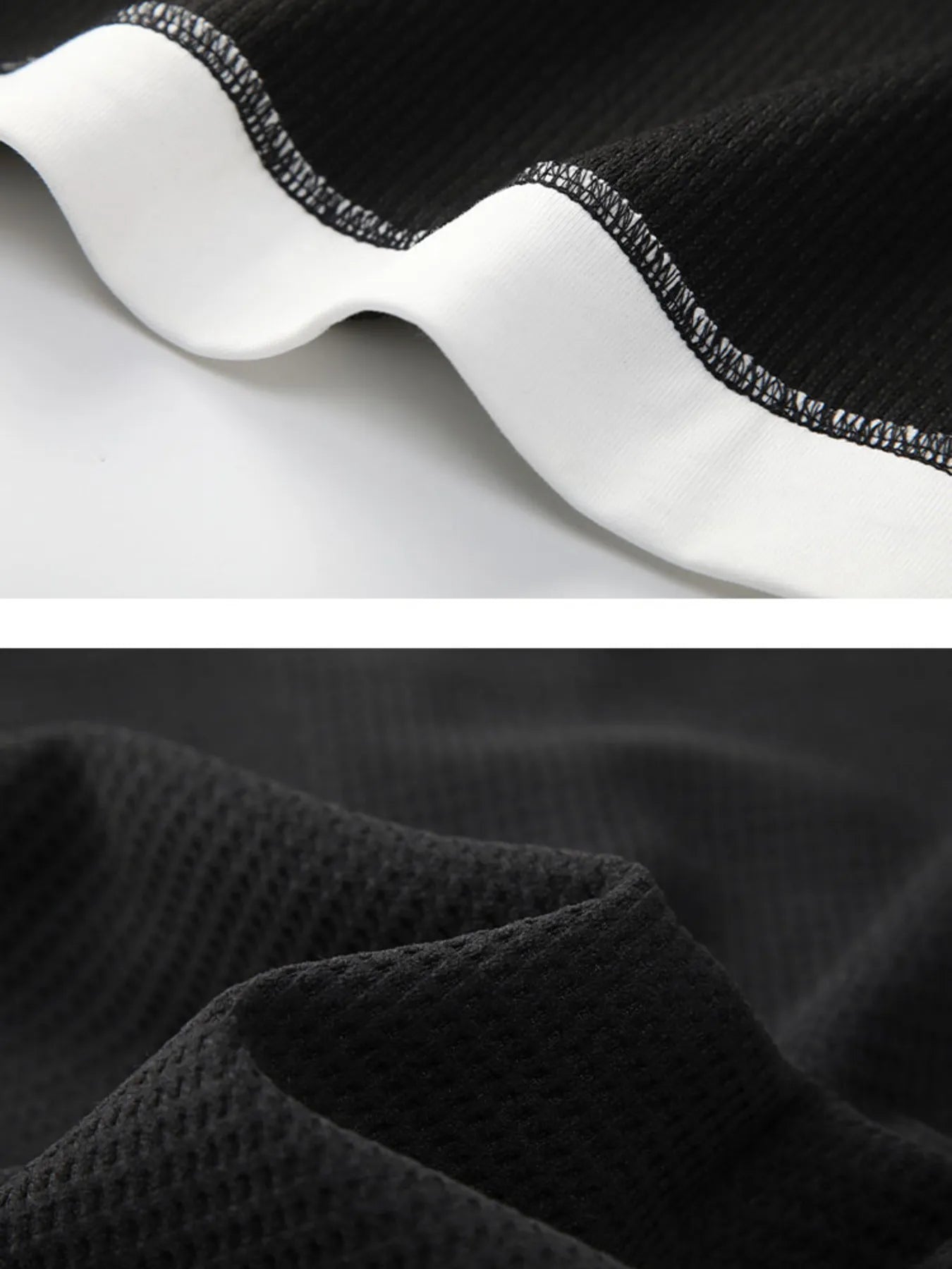 Men's Plus Size Waffle Knit Long Sleeve Top - MDX Global Store